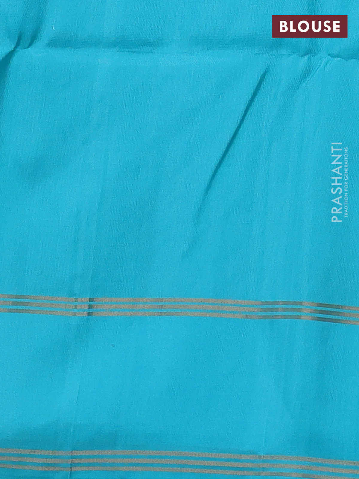Pure soft silk saree dual shade of light green and teal blue with zari woven floral buttas and rettapet zari woven border - Image 4