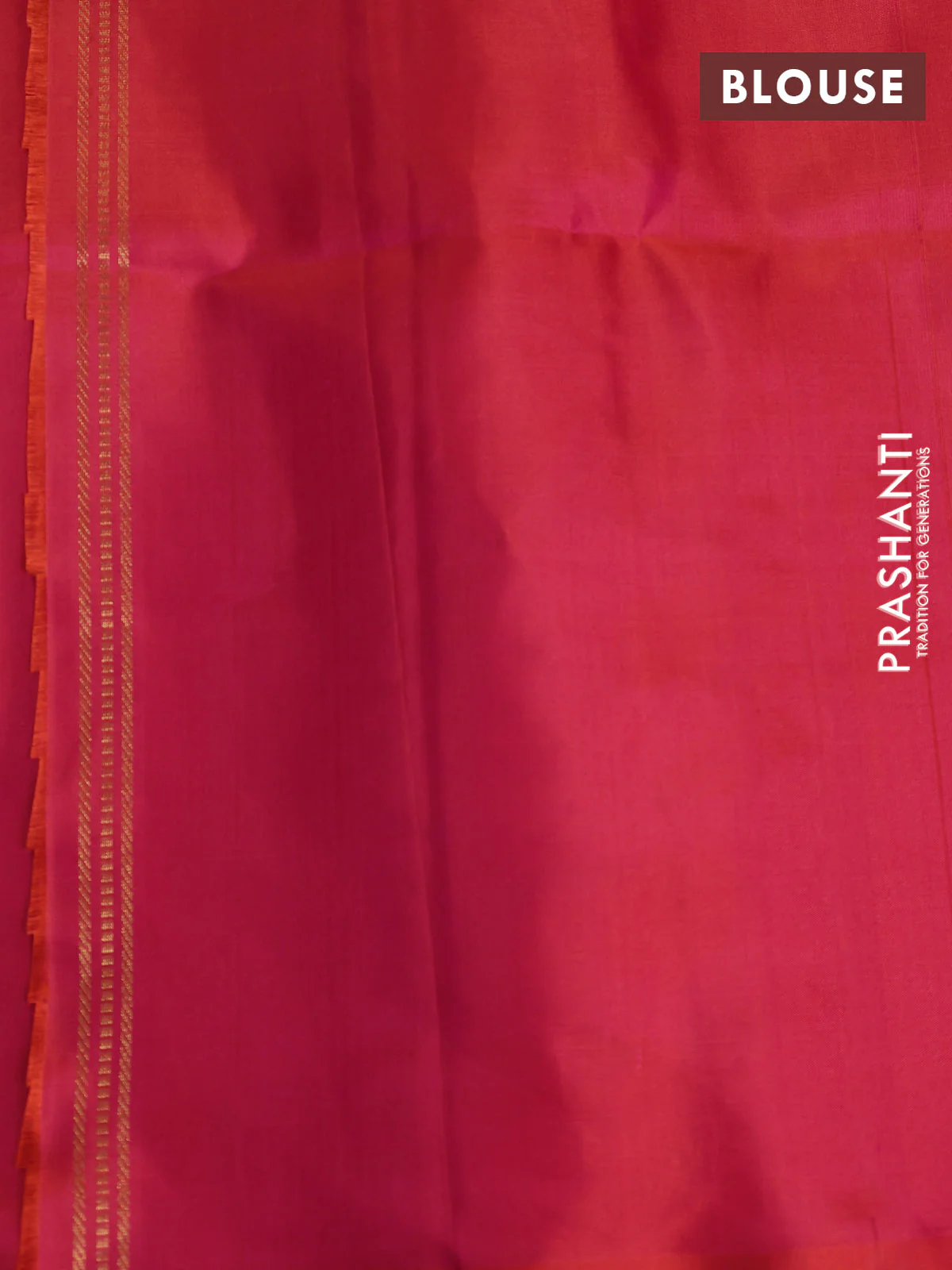 Pure soft silk saree dual shade of pink with floral zari woven buttas in borderless style - Image 4