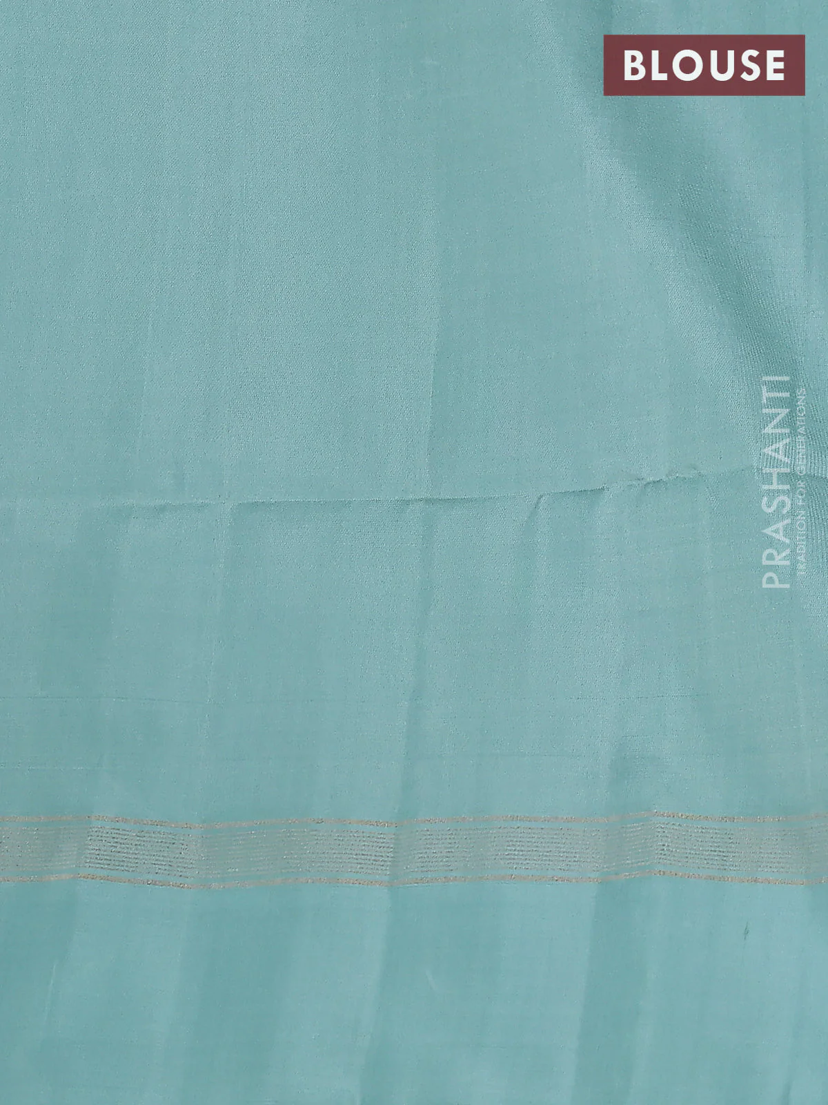 Pure soft silk saree dual shade of pinkish orange and pastel blue with allover zari weaves and zari woven simple border - Image 4