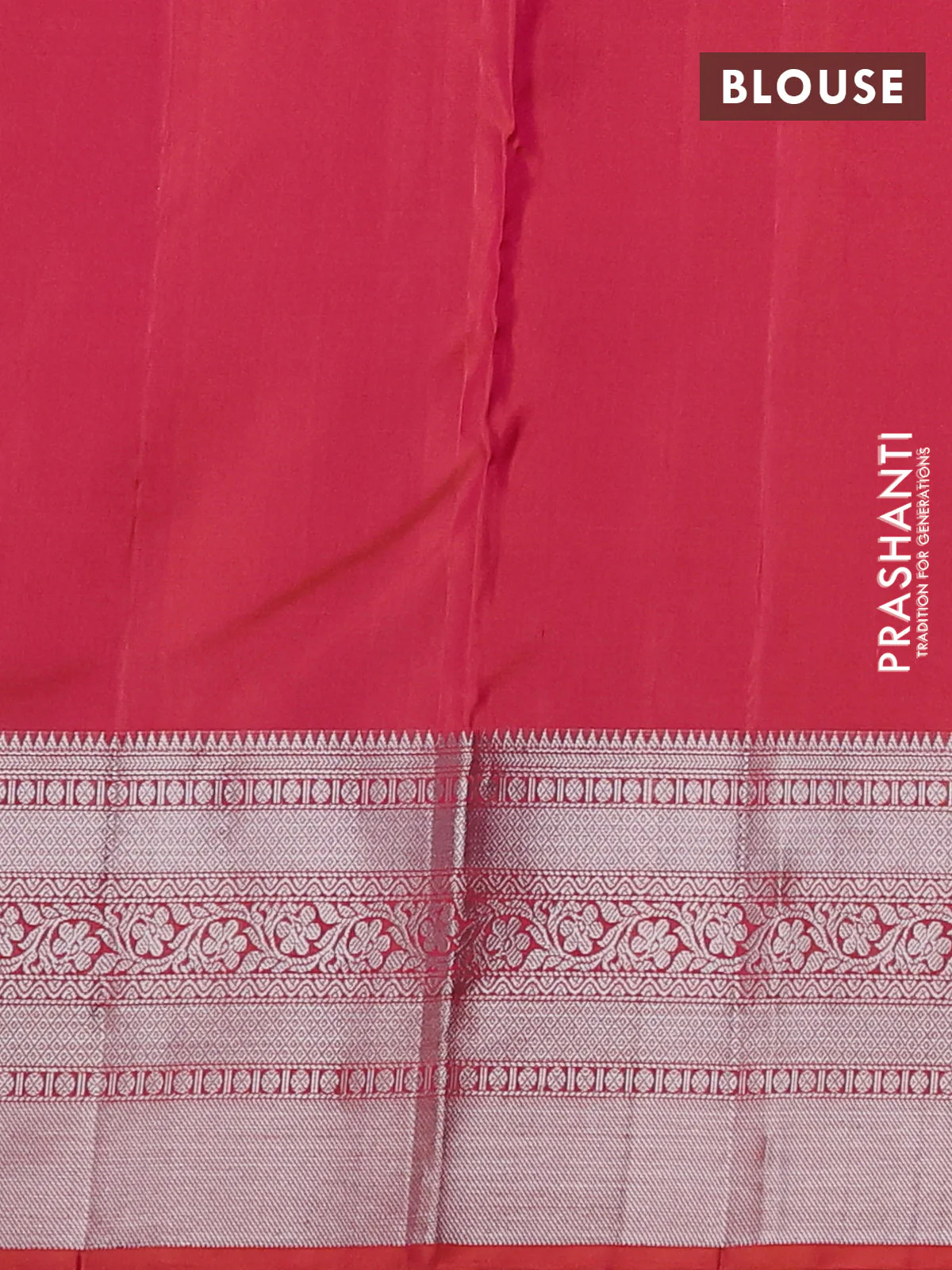 Pure soft silk saree dual shade of pinkish orange with allover zari brocade weaves and zari woven border - Image 4