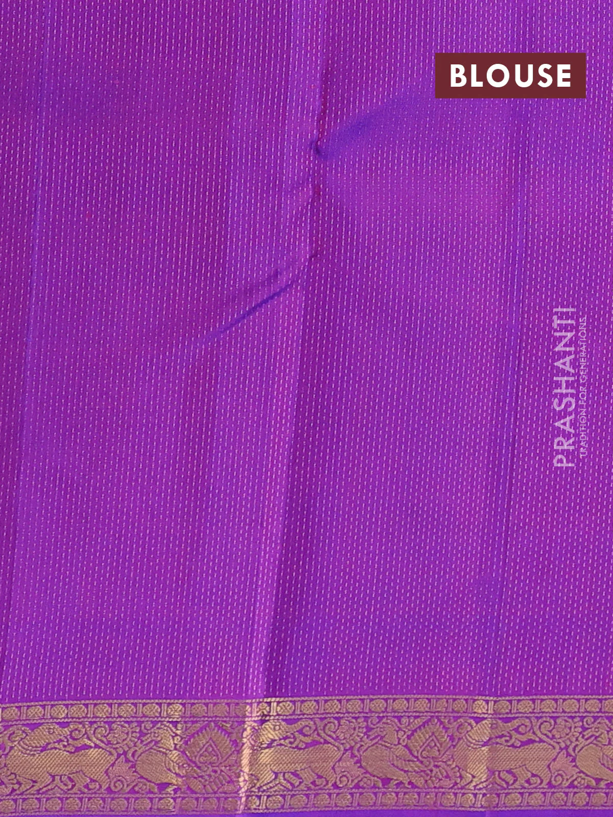 Pure soft silk saree dual shade of purple with allover zari woven buttas and zari woven border - Image 4