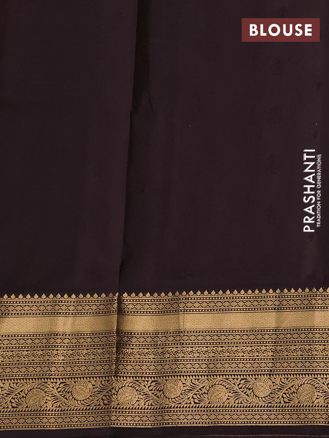 Pure soft silk saree elaichi green and coffee brown with allover zari woven buttas and rich zari woven border - Image 3