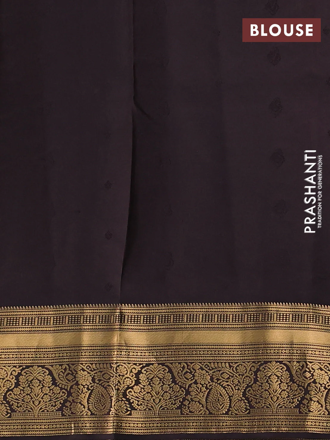 Pure soft silk saree elaichi green and coffee brown with allover zari woven buttas and rich zari woven border - Image 3