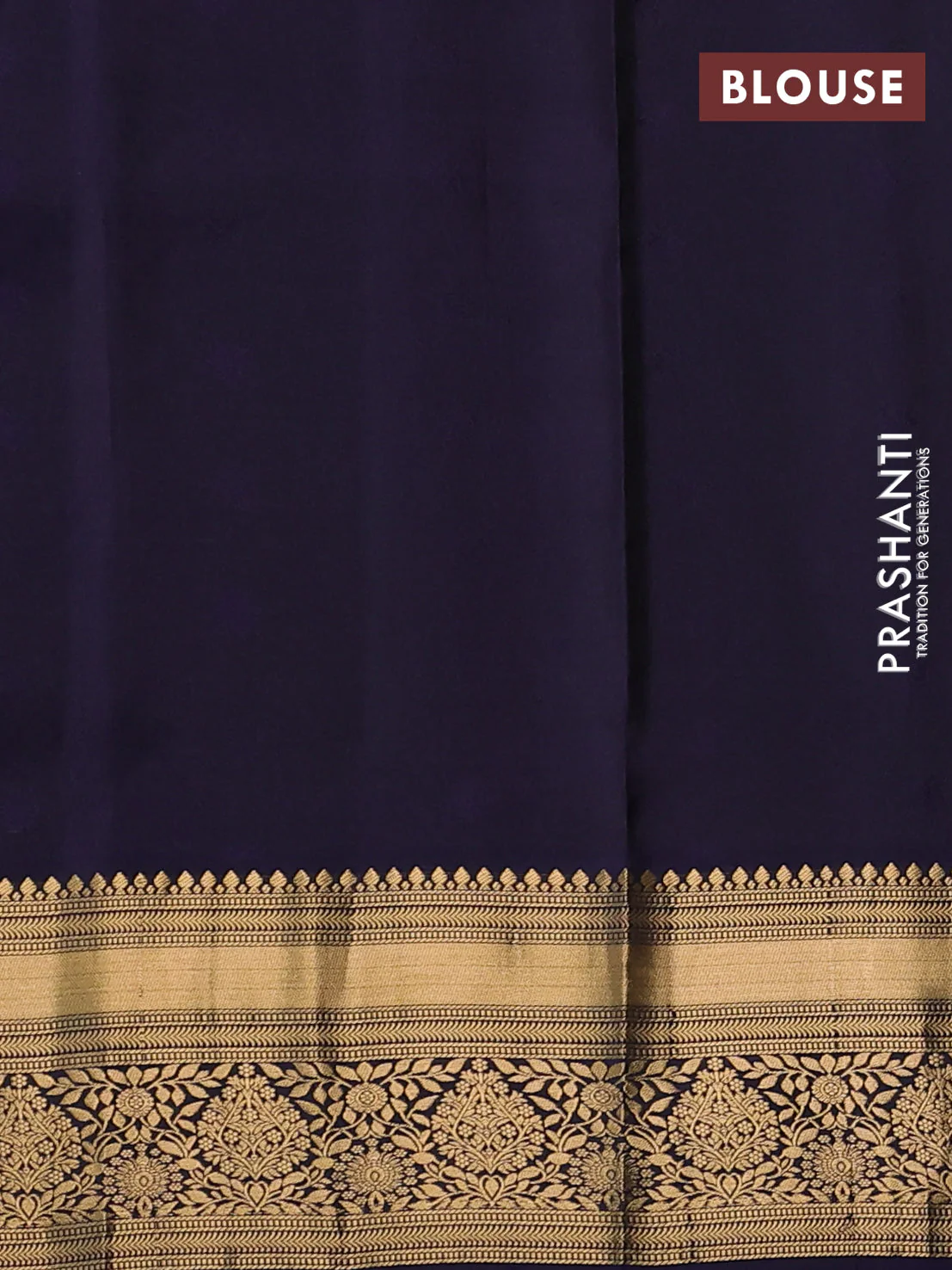 Pure soft silk saree elaichi green and navy blue with allover zari woven buttas and zari woven border - Image 3
