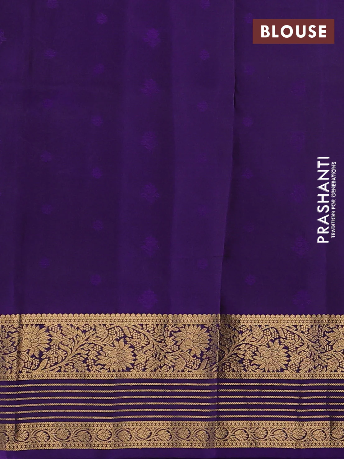 Pure soft silk saree green and blue with allover zari woven buttas and floral zari woven border - Image 3