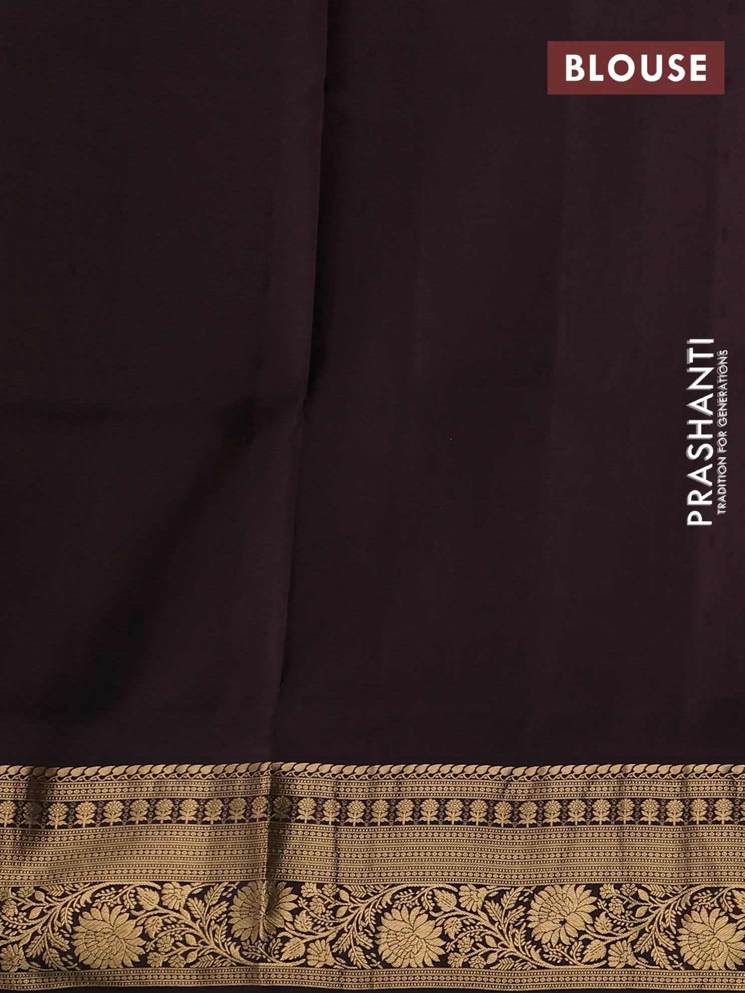 Pure soft silk saree green and coffee brown with allover zari woven buttas and rich zari woven border - Image 3