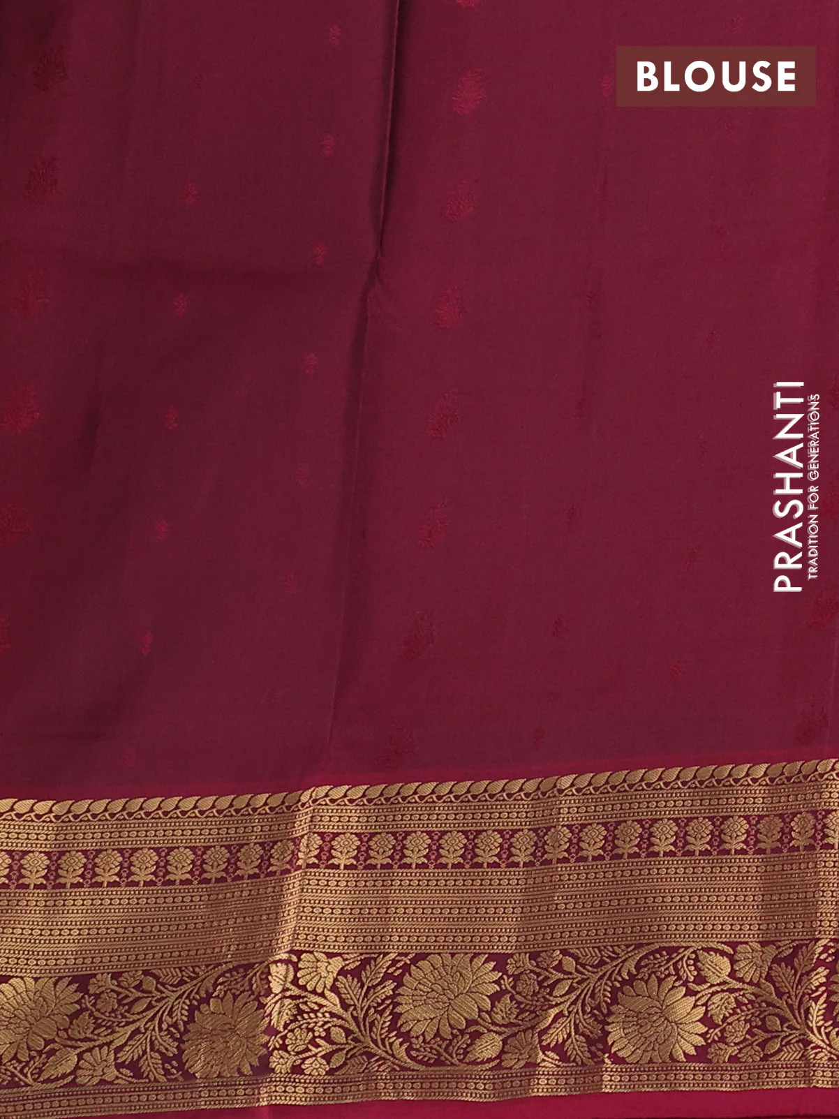 Pure soft silk saree green and magenta pink with allover zari woven buttas and rich zari woven border - Image 3