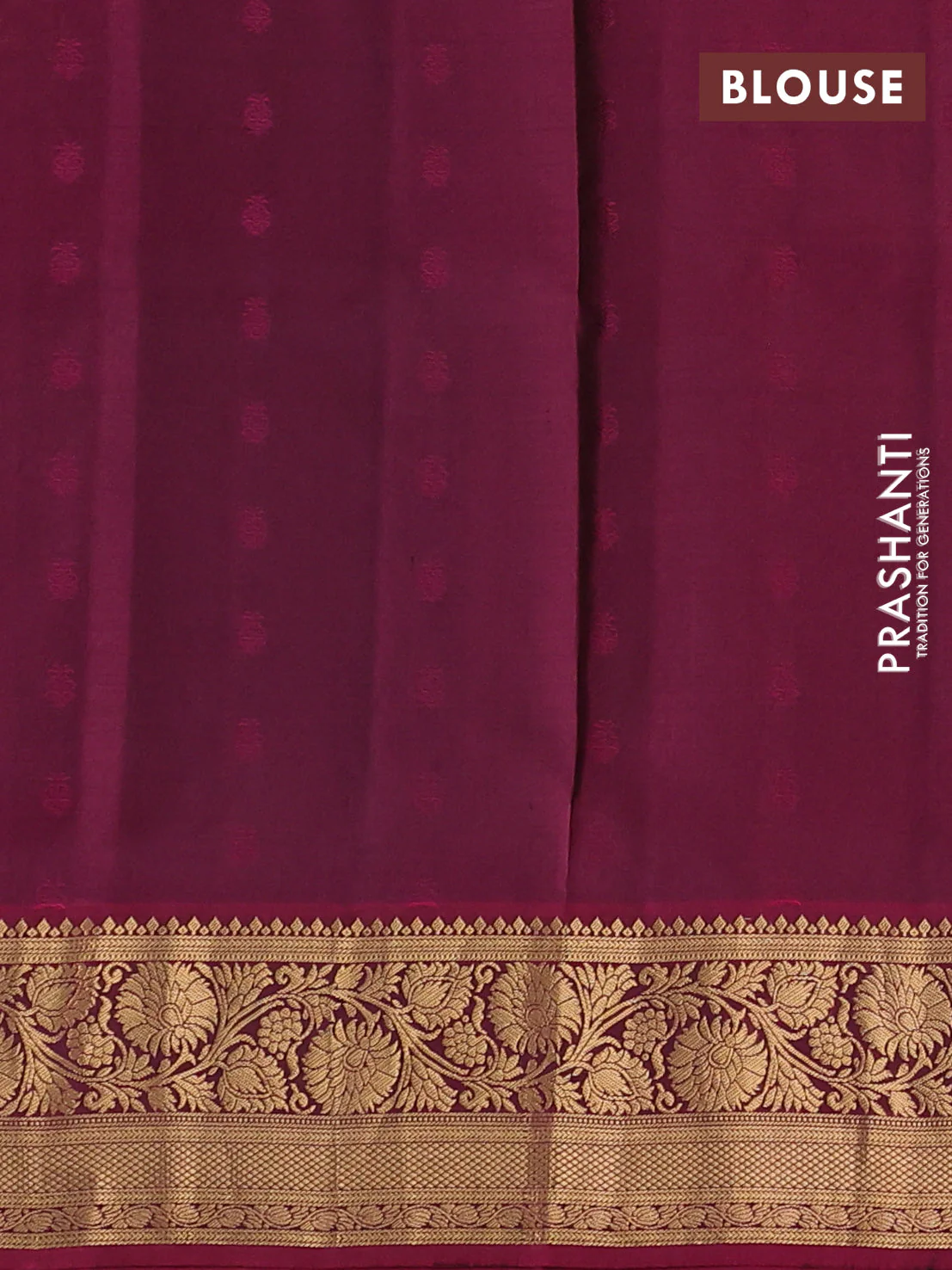 Pure soft silk saree green and maroon with allover zari woven buttas and floral zari woven border - Image 3