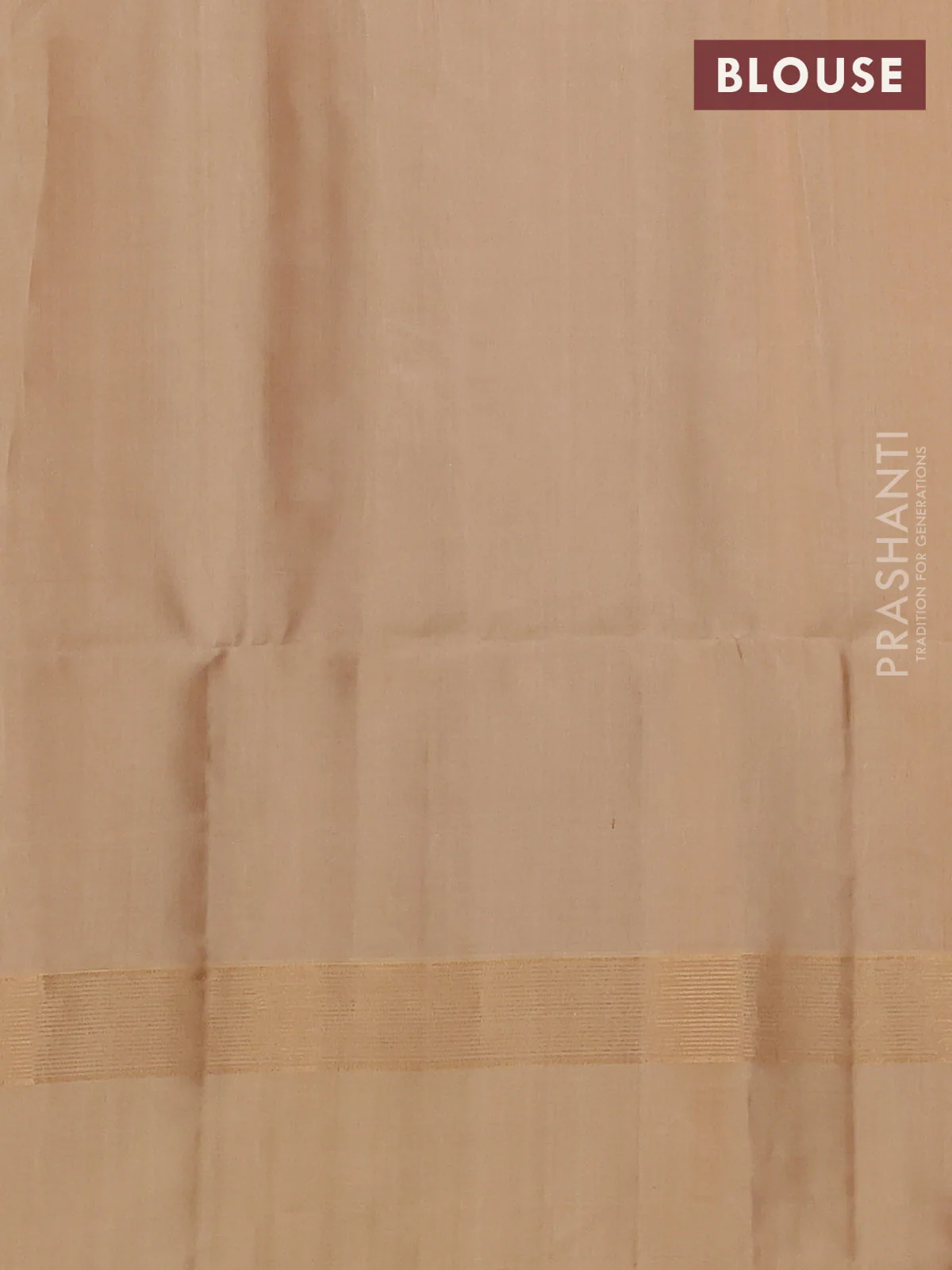 Pure soft silk saree green and sandal with zari woven buttas and zari woven simple border - Image 4
