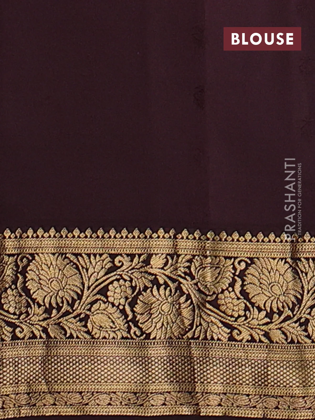 Pure soft silk saree lavender and coffee brown with allover zari woven buttas and rich zari woven border - Image 3