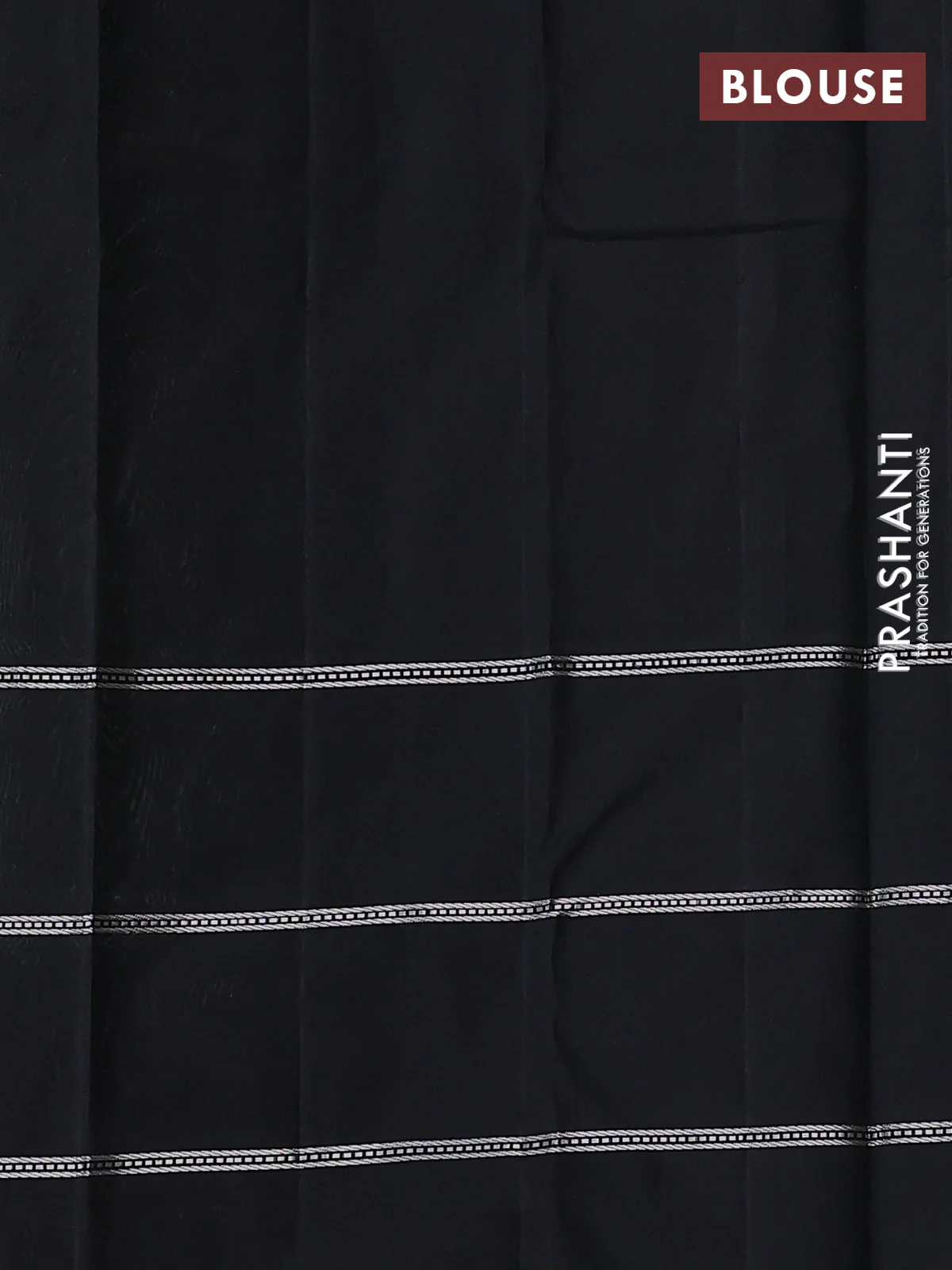 Pure soft silk saree light green and black with allover thread checked pattern and long zari woven border - Image 3