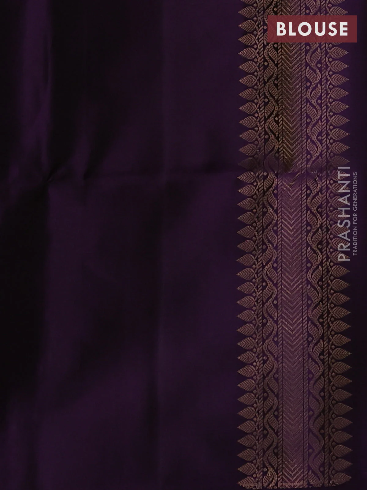 Pure soft silk saree lime green and violet with allover zari weaves & buttas in borderless style - Image 4