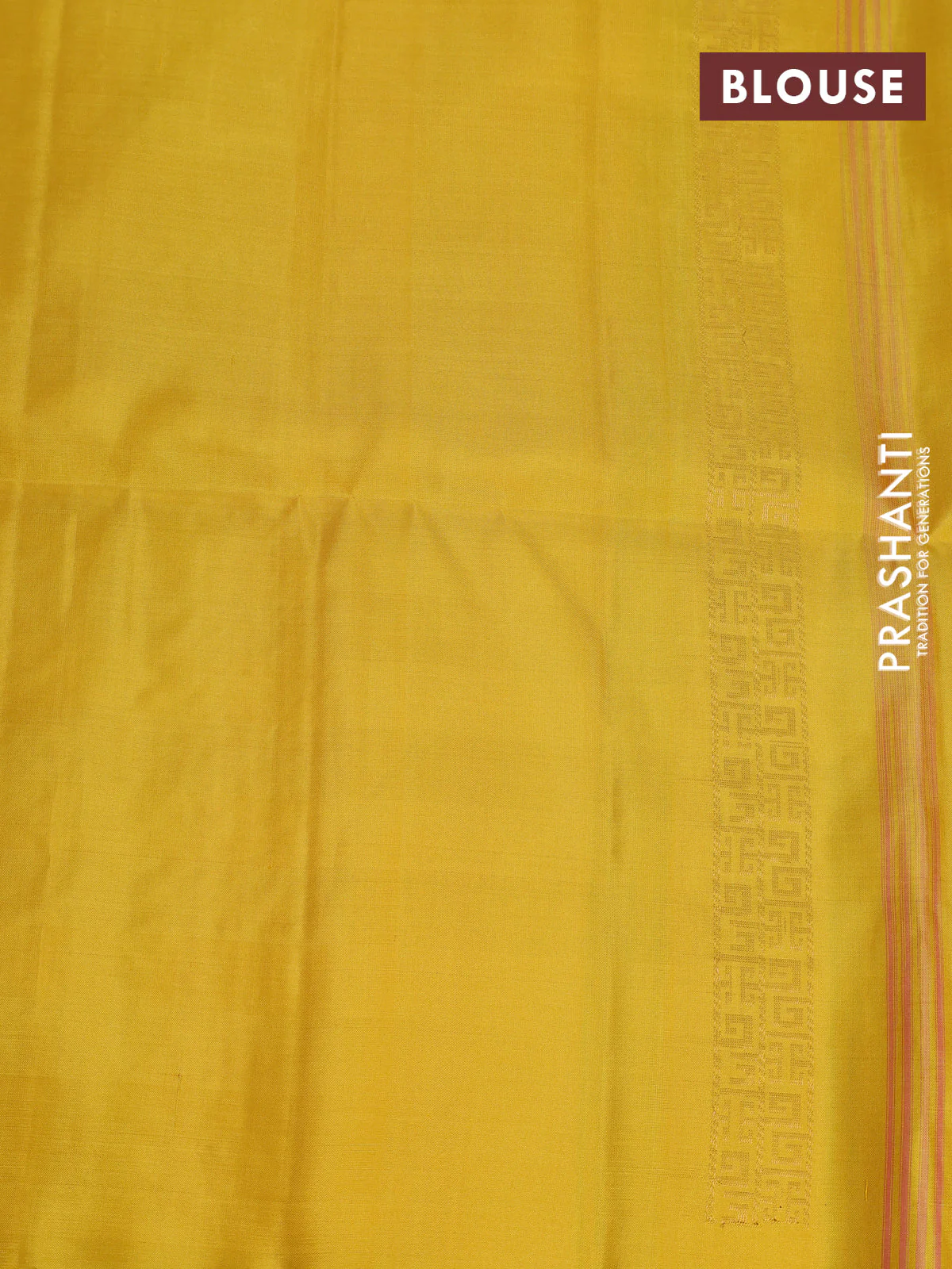 Pure soft silk saree lime yellow with allover zari weaves in borderless style - Image 4