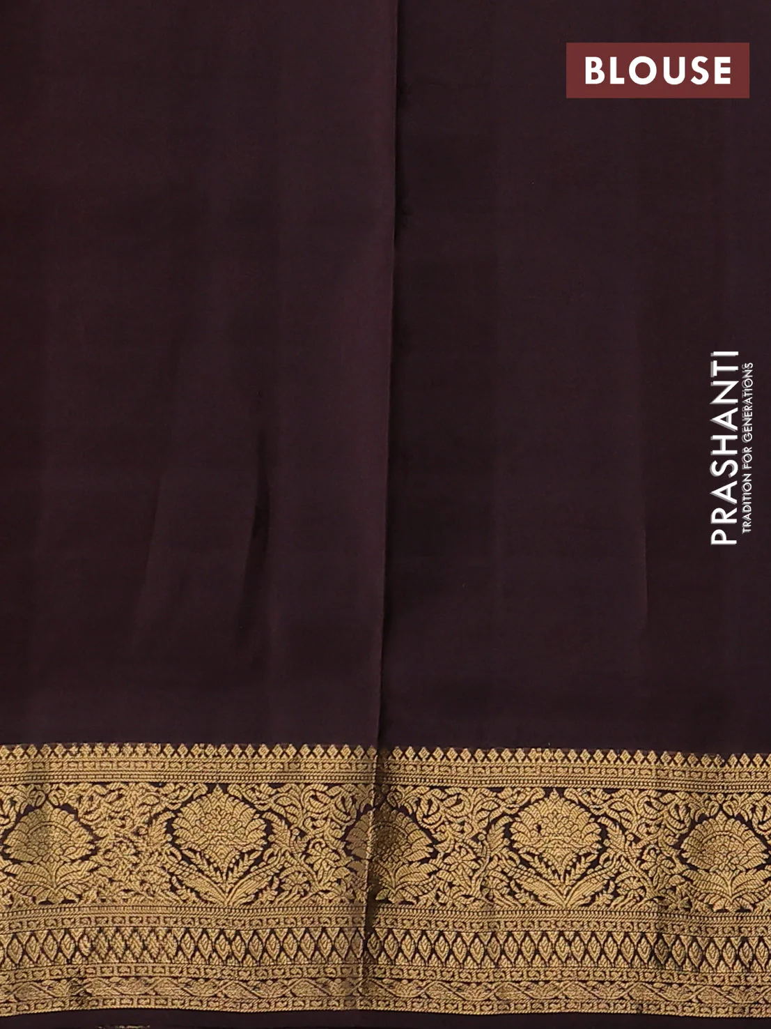 Pure soft silk saree maroon and coffee brown with allover zari woven buttas and rich zari woven border - Image 3
