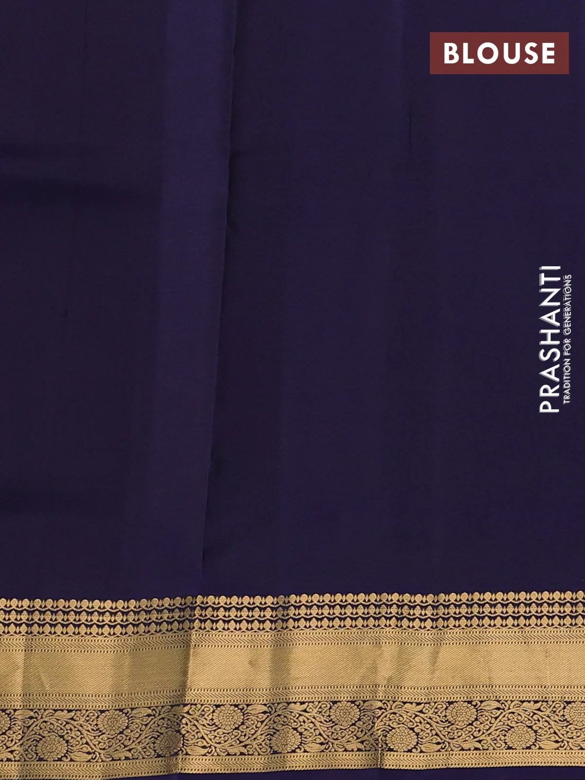 Pure soft silk saree maroon and navy blue with allover zari woven buttas and rich zari woven border - Image 3