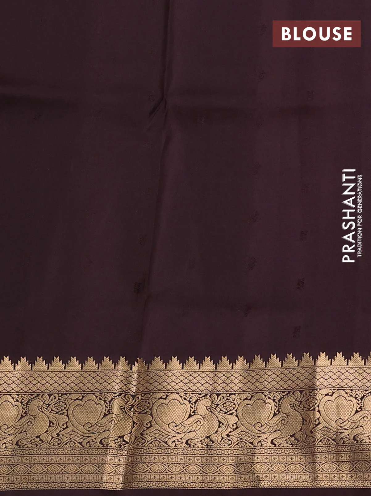 Pure soft silk saree mehendi green and coffee brown with allover zari woven buttas and annam zari woven border - Image 3