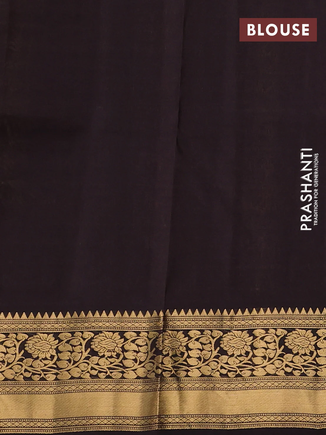 Pure soft silk saree mehendi green and coffee brown with zari woven buttas and zari woven border - Image 3