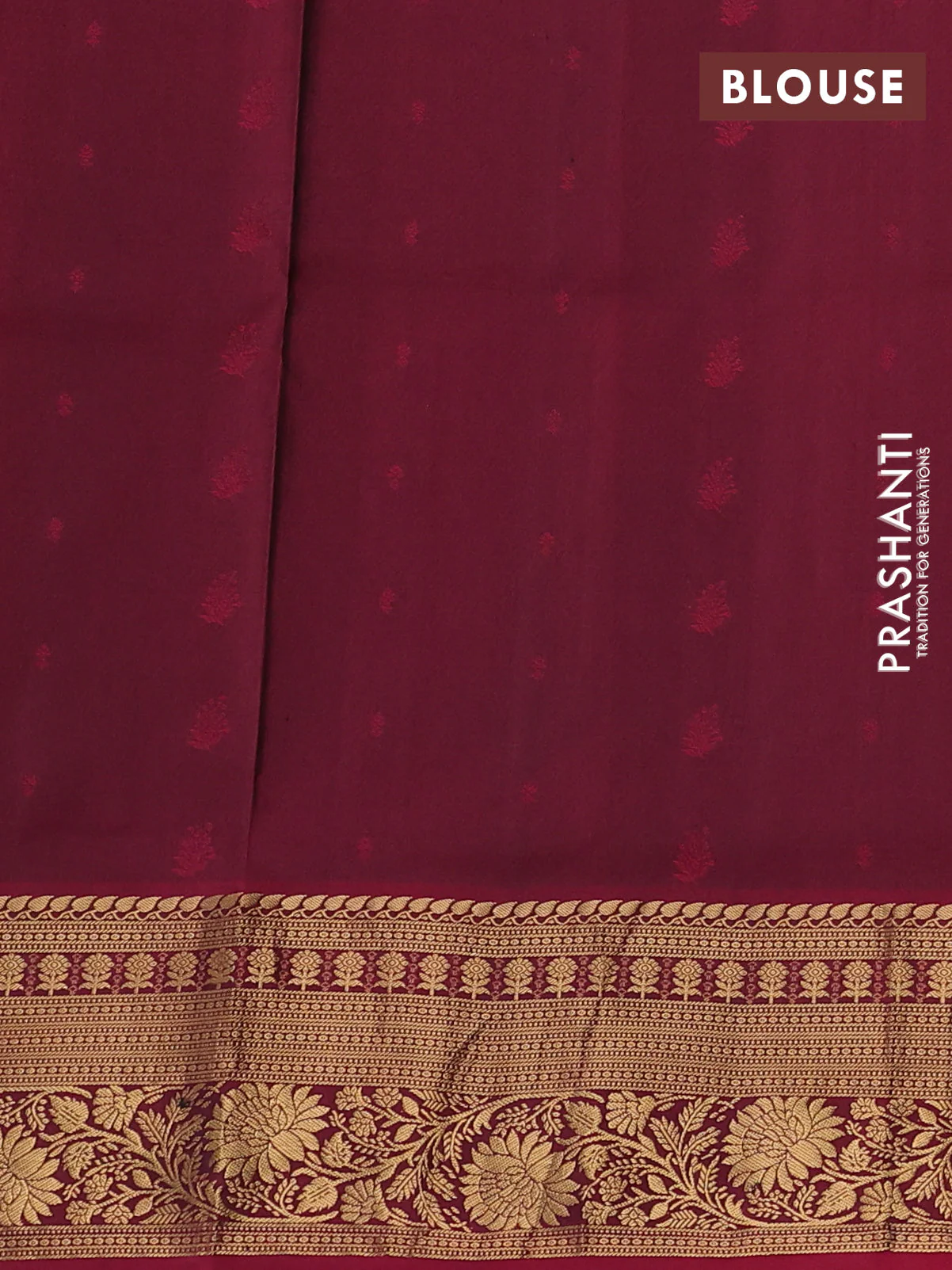 Pure soft silk saree mustard shade and maroon with allover zari woven buttas and rich zari woven border - Image 3