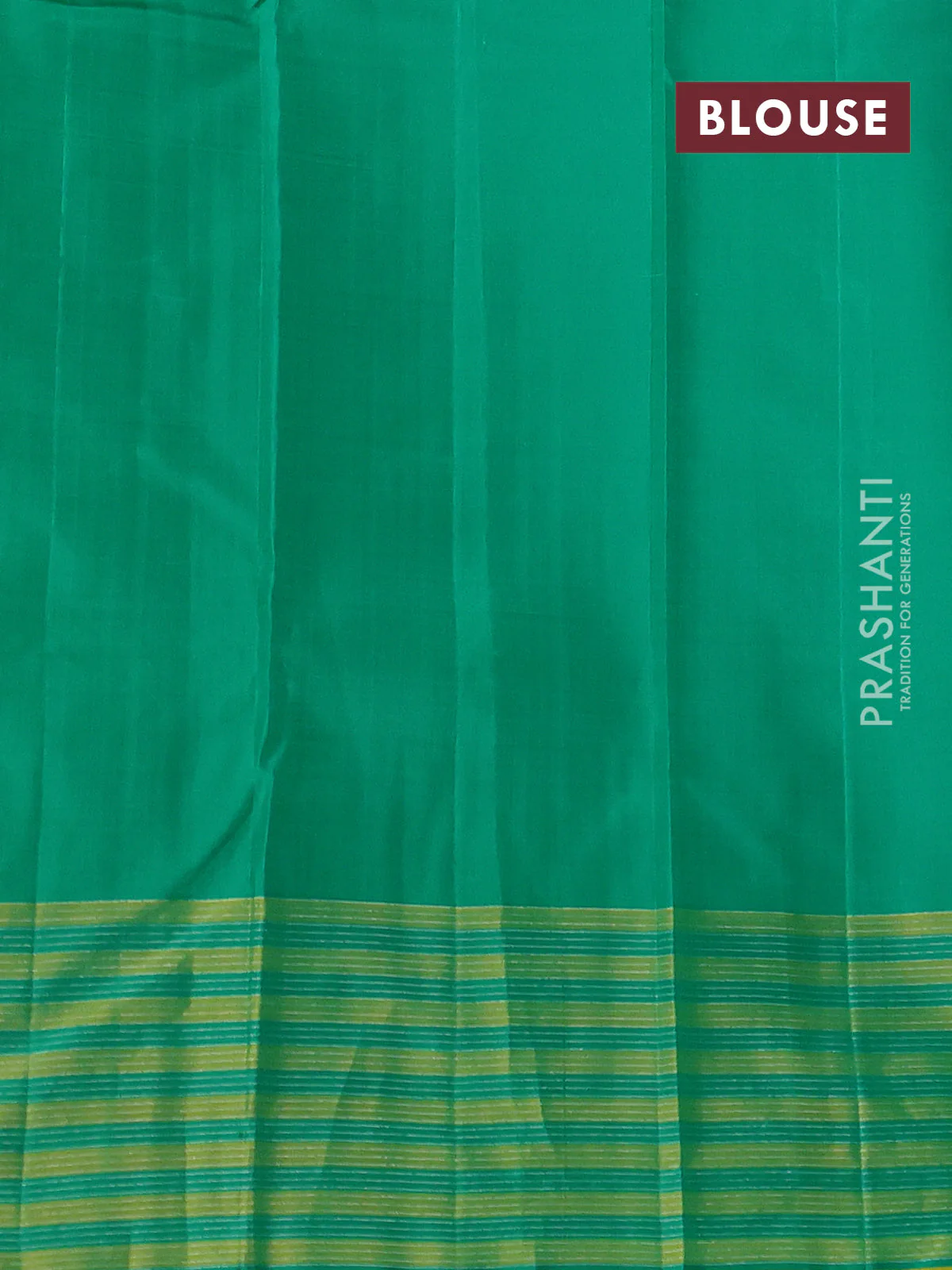Pure soft silk saree navy blue and teal green with allover silver zari woven brocade weaves and long silver zari woven border - Image 4
