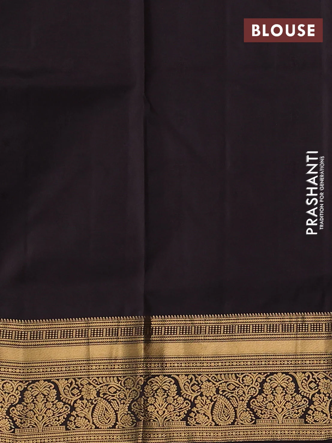 Pure soft silk saree pastel blue and coffee brown with allover zari woven buttas and rich zari woven border - Image 3