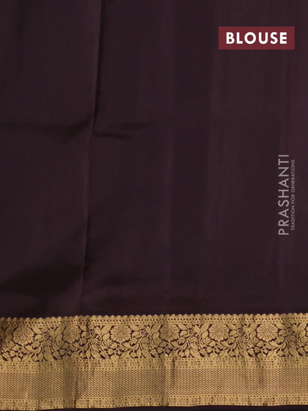Pure soft silk saree pastel blue shade and brown with allover zari woven buttas and zari woven floral border - Image 3