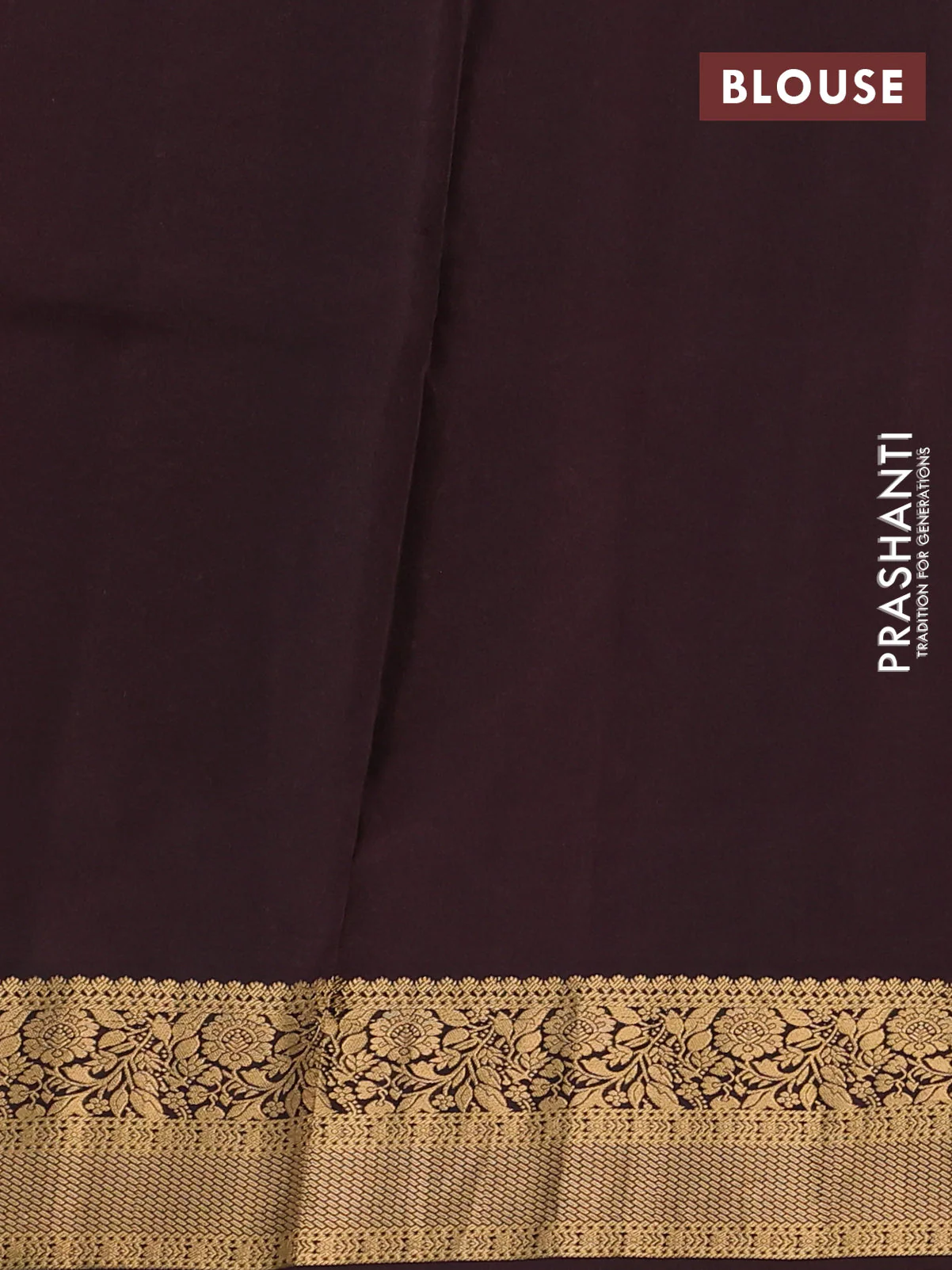 Pure soft silk saree pastel green and coffee brown with allover zari woven buttas and zari woven floral border - Image 3