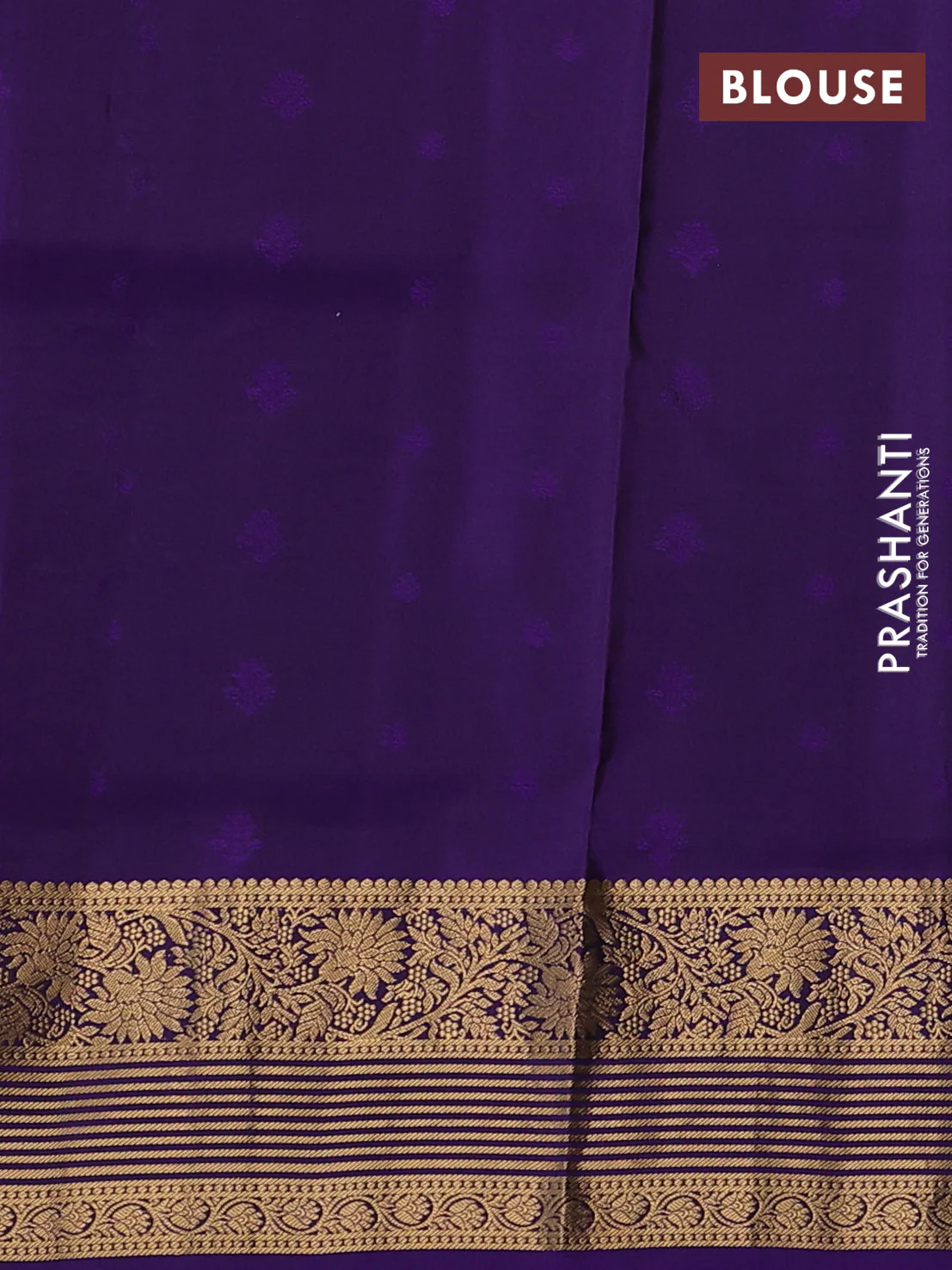 Pure soft silk saree pastel green and violet with allover zari woven buttas and floral zari woven border - Image 3