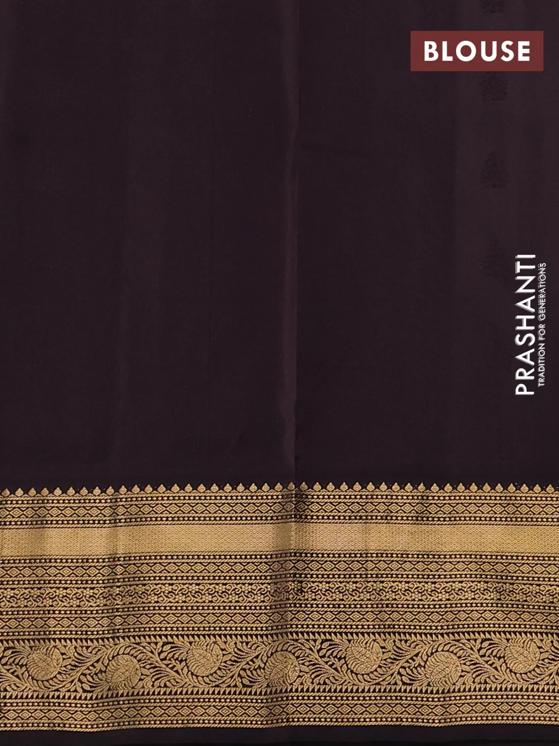 Pure soft silk saree pastel purple and coffee brown with allover zari woven buttas and rich zari woven border - Image 3