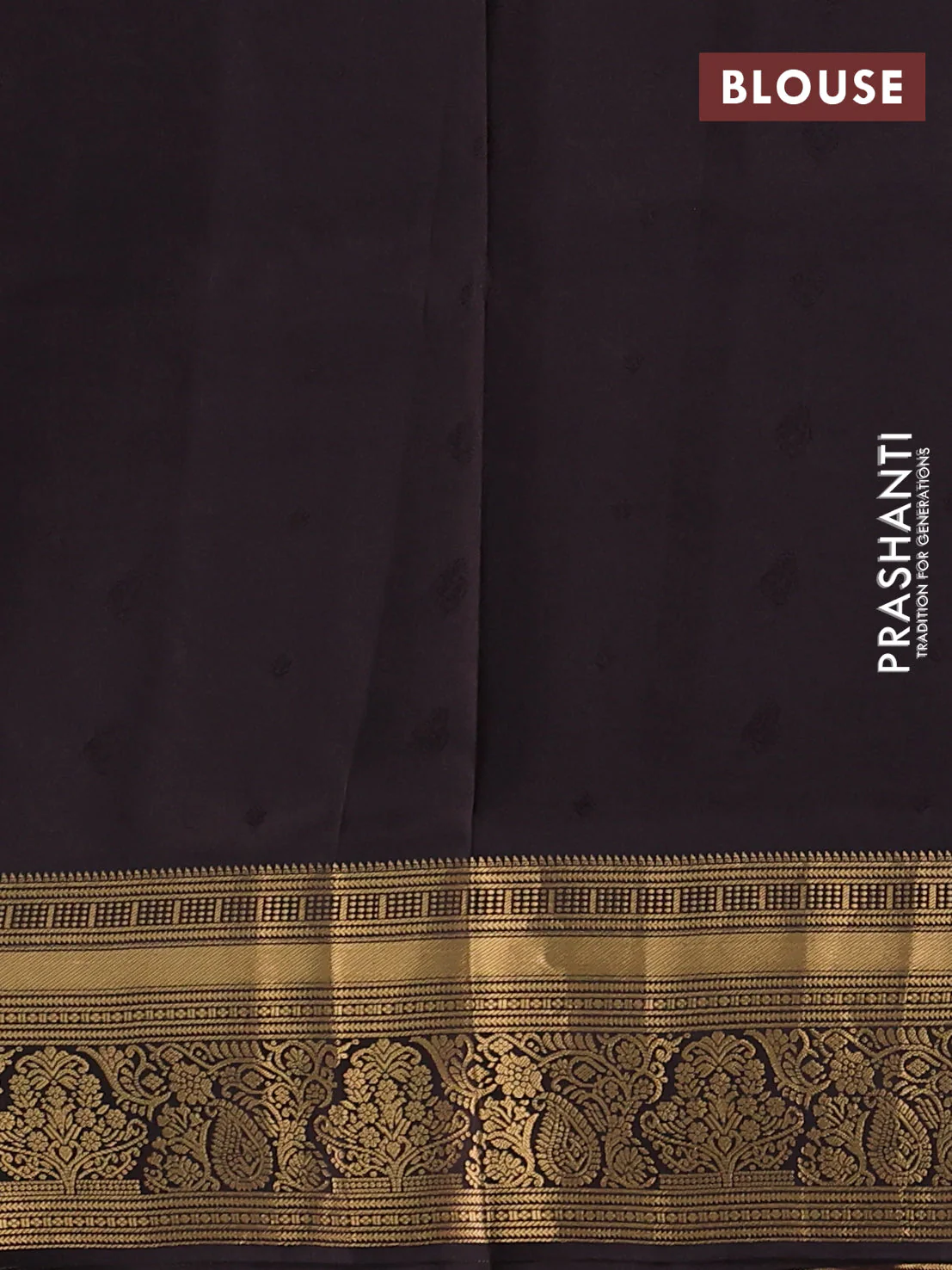 Pure soft silk saree pastel purple and coffee brown with allover zari woven buttas and rich zari woven border - Image 3