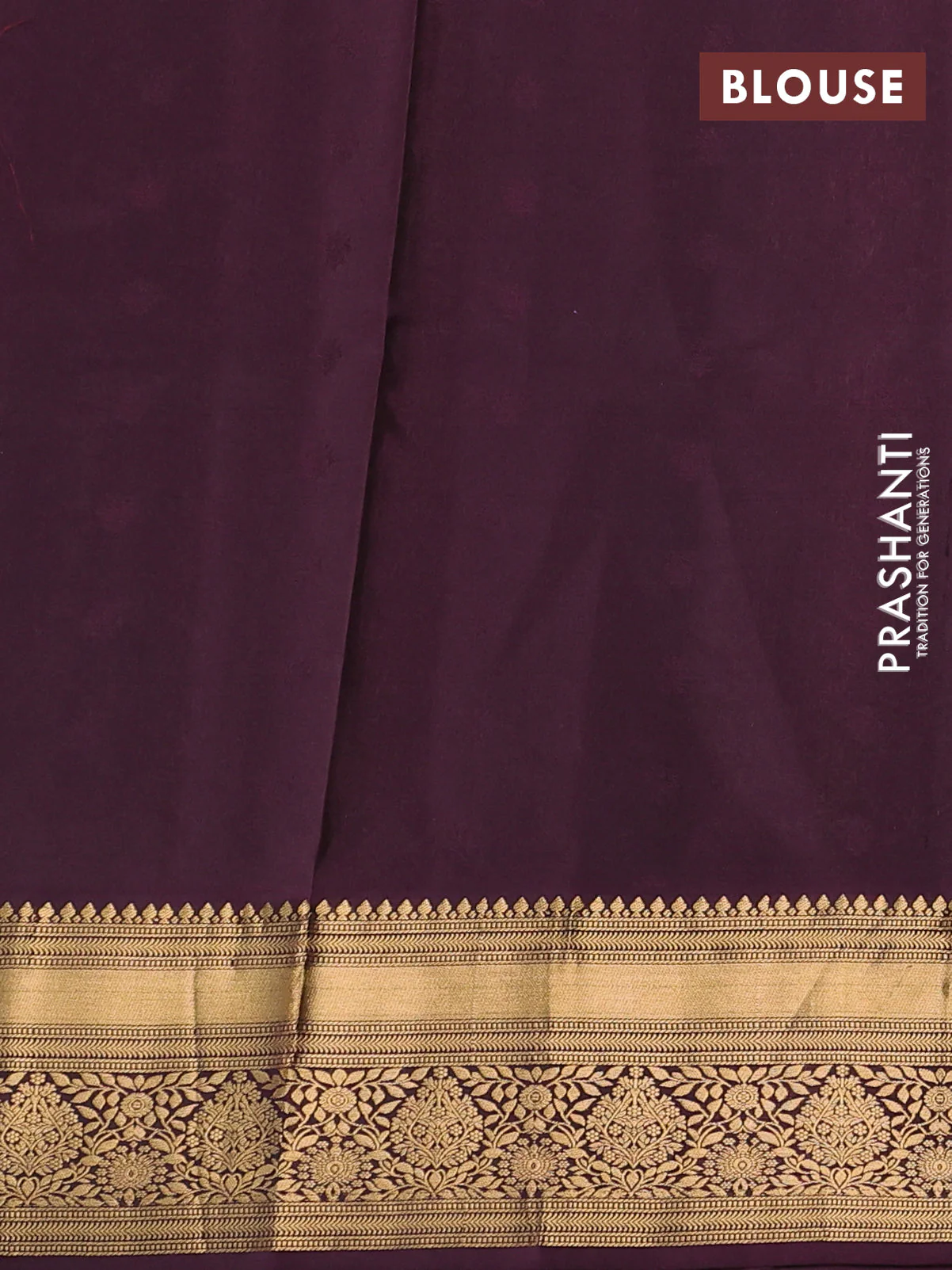 Pure soft silk saree pastel purple and wine shade with allover zari woven buttas and floral zari woven border - Image 3