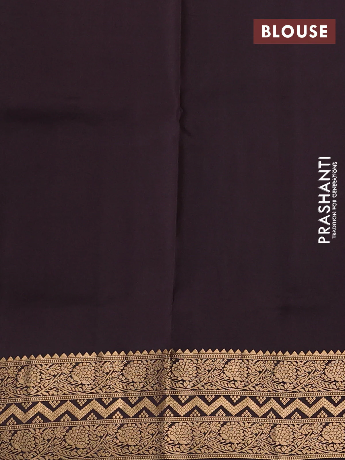 Pure soft silk saree pastel shade of blue and coffee brown with allover zari woven buttas and zari woven border - Image 3