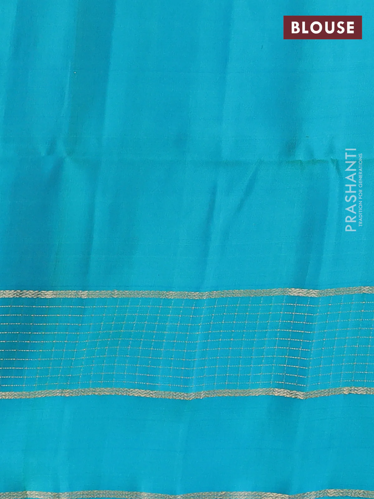 Pure soft silk saree peach pink and teal blue with zari woven buttas and zari woven border - Image 4