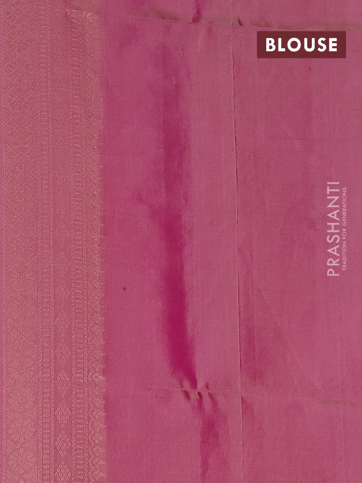 Pure soft silk saree peach shade and purple with allover zari brocade weaves and piping border - Image 4