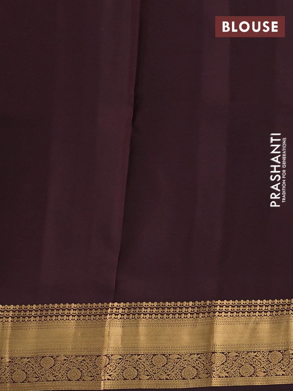 Pure soft silk saree peacock green and coffee brown with allover zari woven buttas and rich zari woven border - Image 3