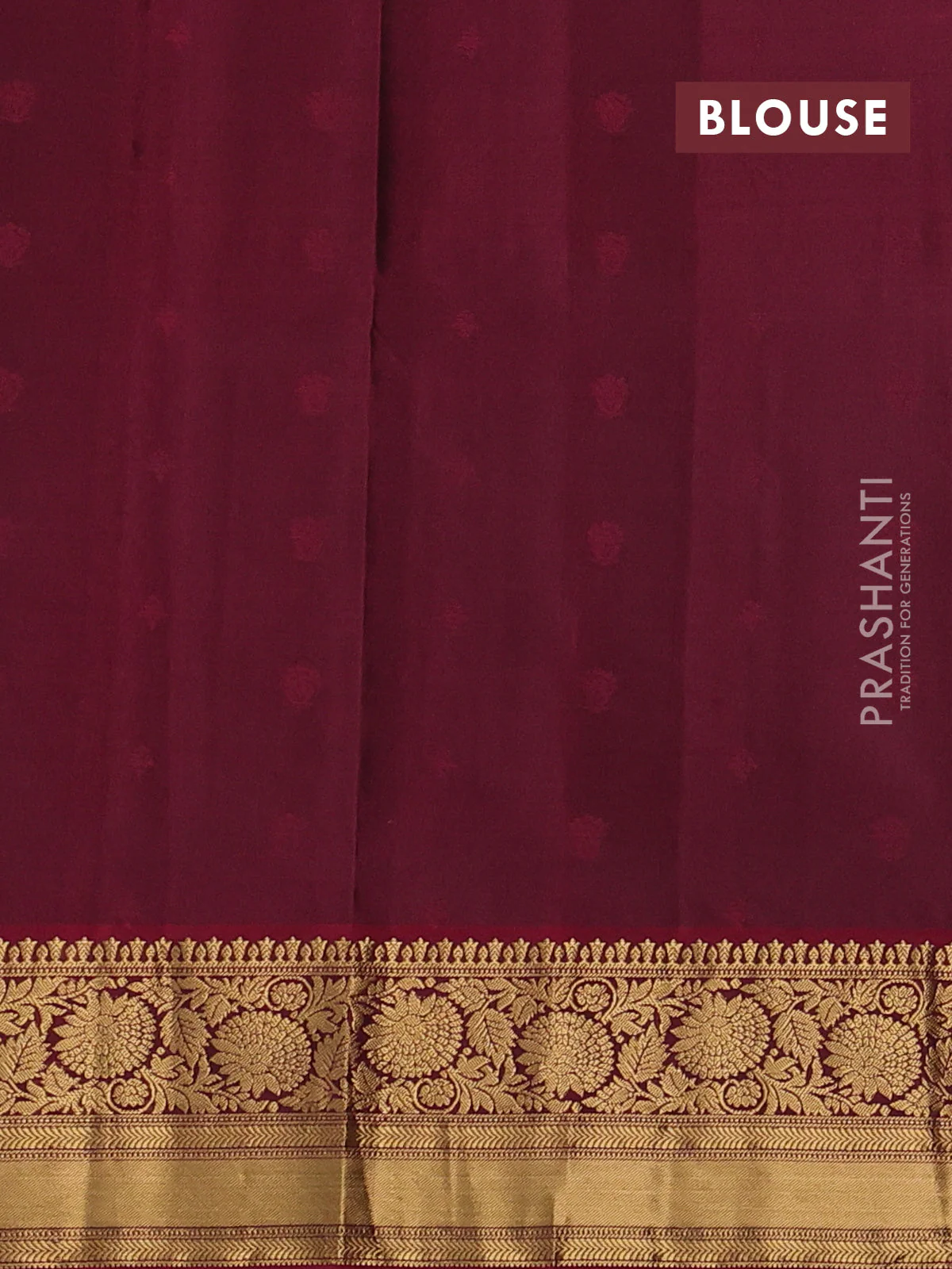 Pure soft silk saree peacock green and maroon with zari woven buttas and zari woven border - Image 3