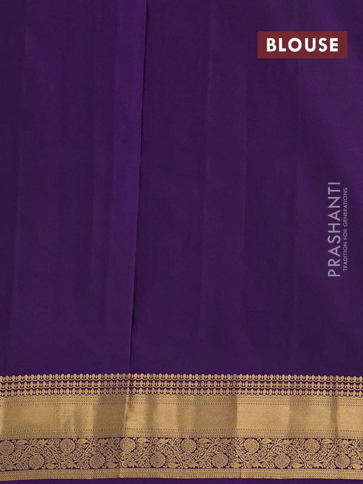 Pure soft silk saree peacock green and violet with allover zari woven buttas and rich zari woven border - Image 3
