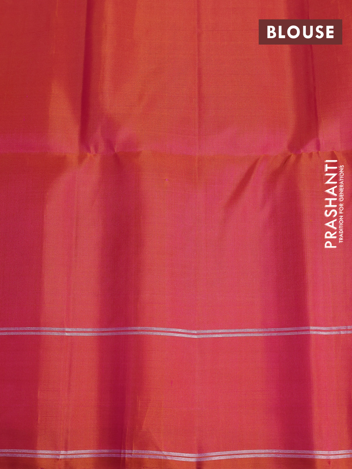 Pure soft silk saree pink and dual shade of pinkish yellow with allover zari weaves & buttas and zari woven border - Image 4