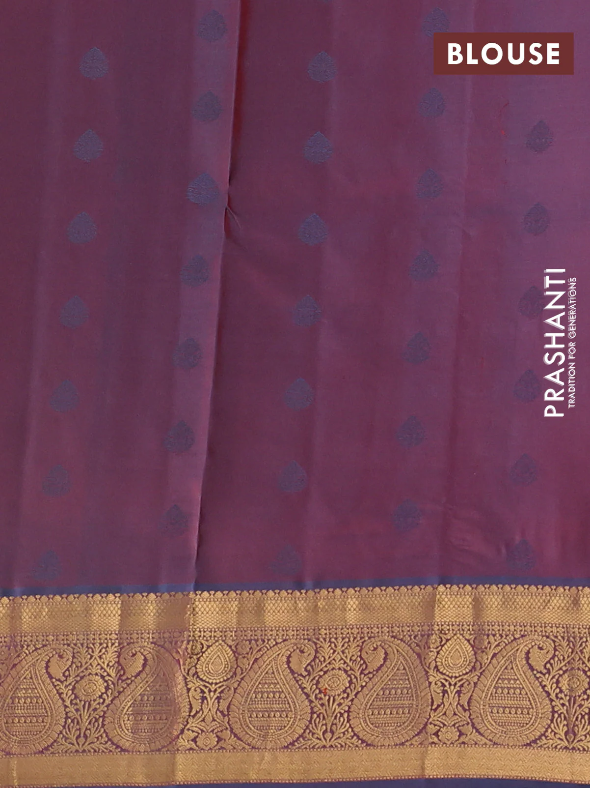 Pure soft silk saree pink and teal blue with allover zari woven buttas and rich zari woven border - Image 3