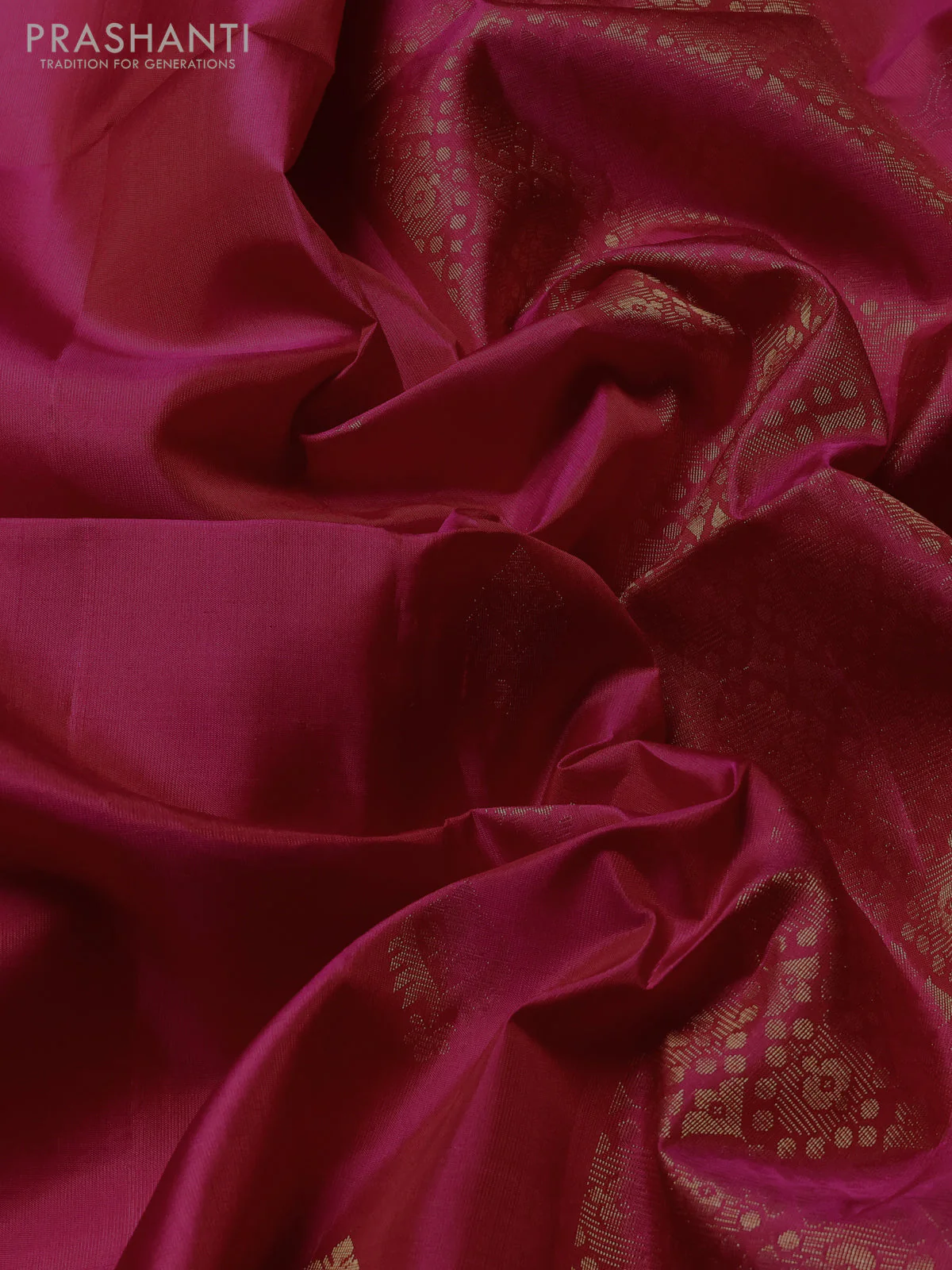 Pure soft silk saree pink with zari woven buttas and zari woven border - Image 3