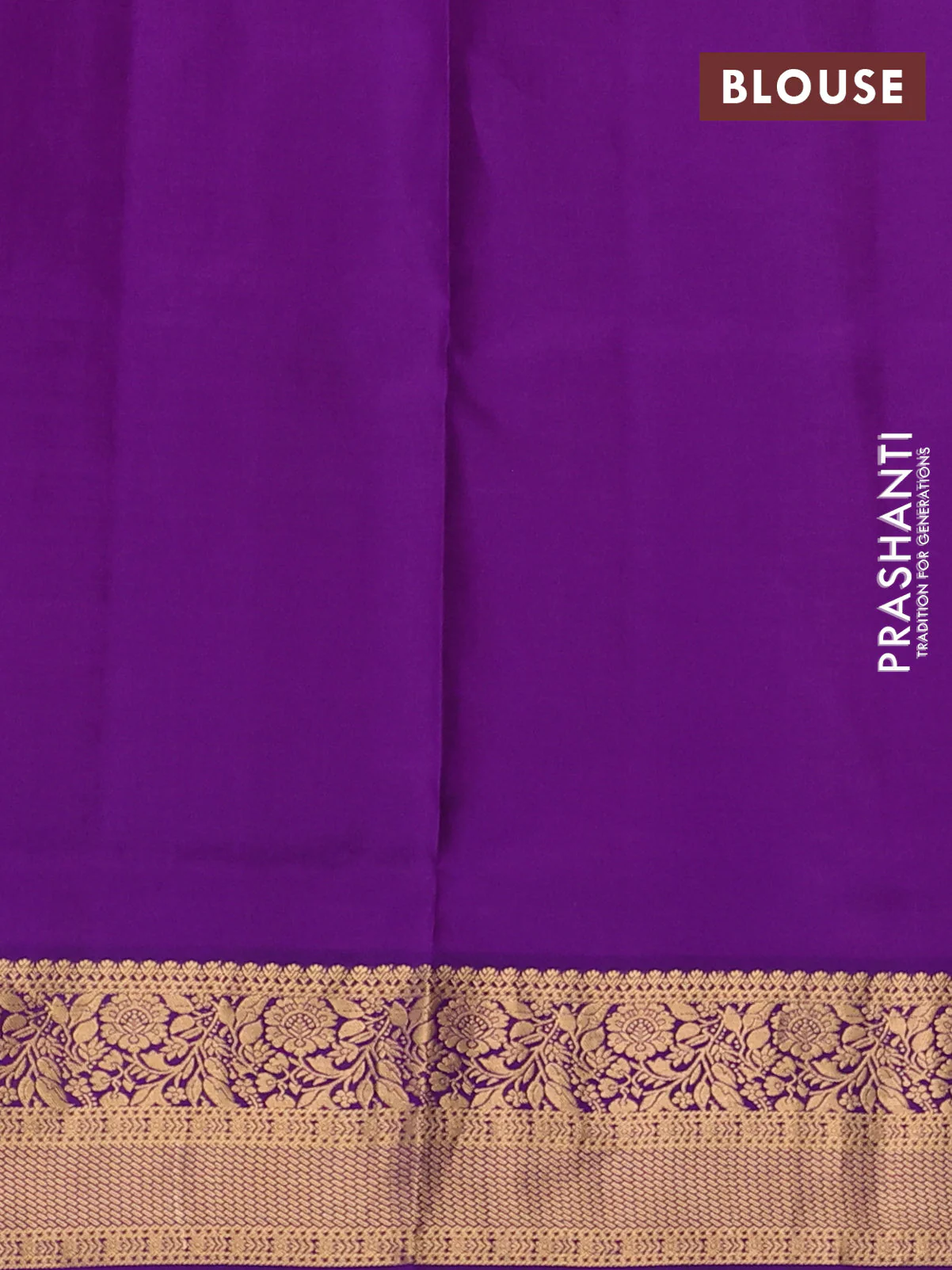 Pure soft silk saree purple and dark purple with allover zari woven buttas and zari woven floral border - Image 3