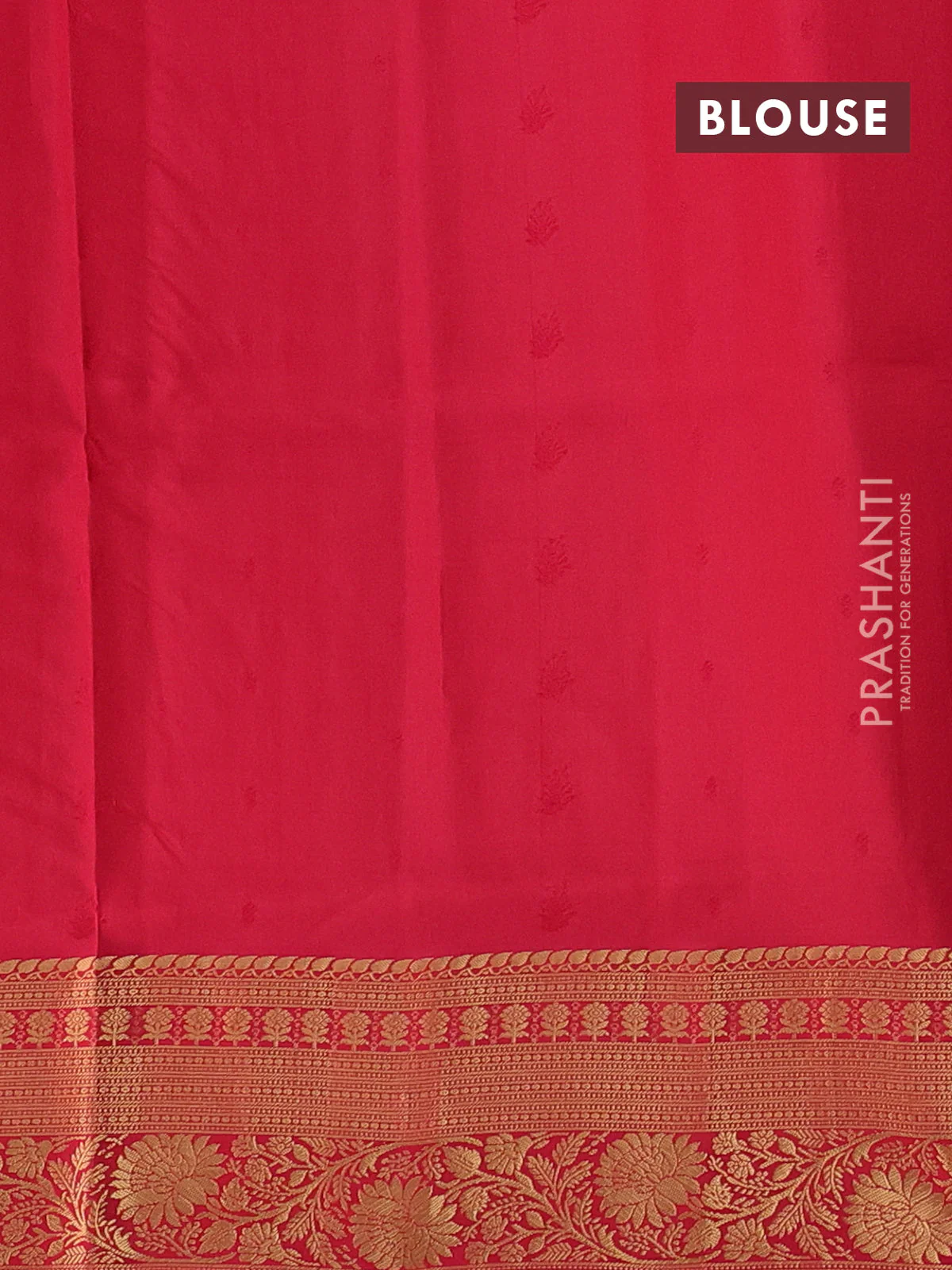 Pure soft silk saree purple and red with allover zari woven buttas and rich zari woven border - Image 3