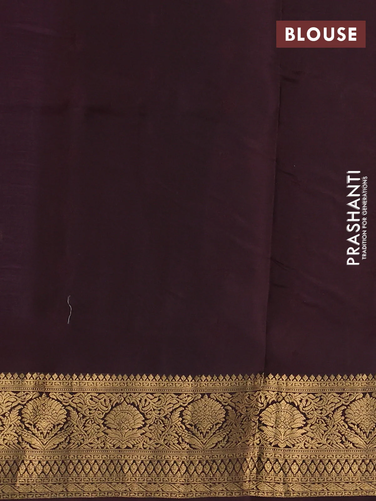 Pure soft silk saree purple shade and brown with allover zari woven buttas and rich zari woven border - Image 3