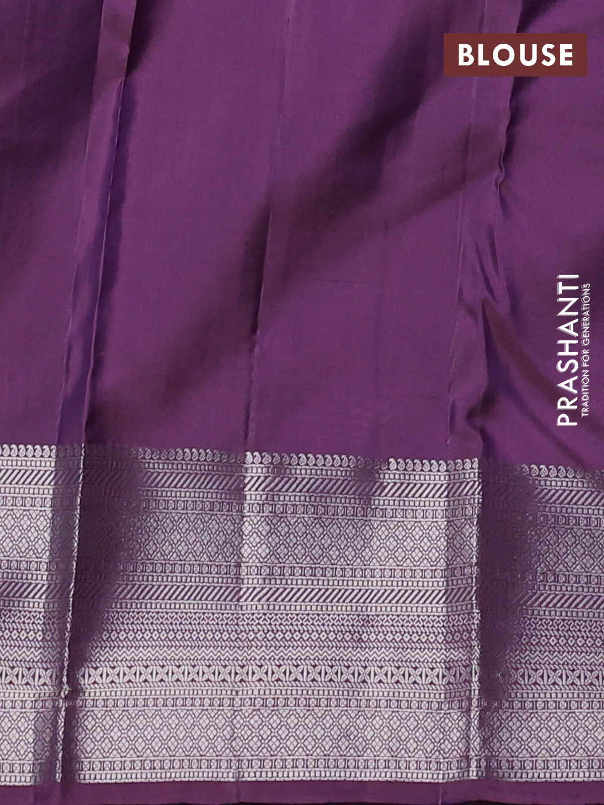 Pure soft silk saree purple with allover zari brocade weaves and zari woven border - Image 4