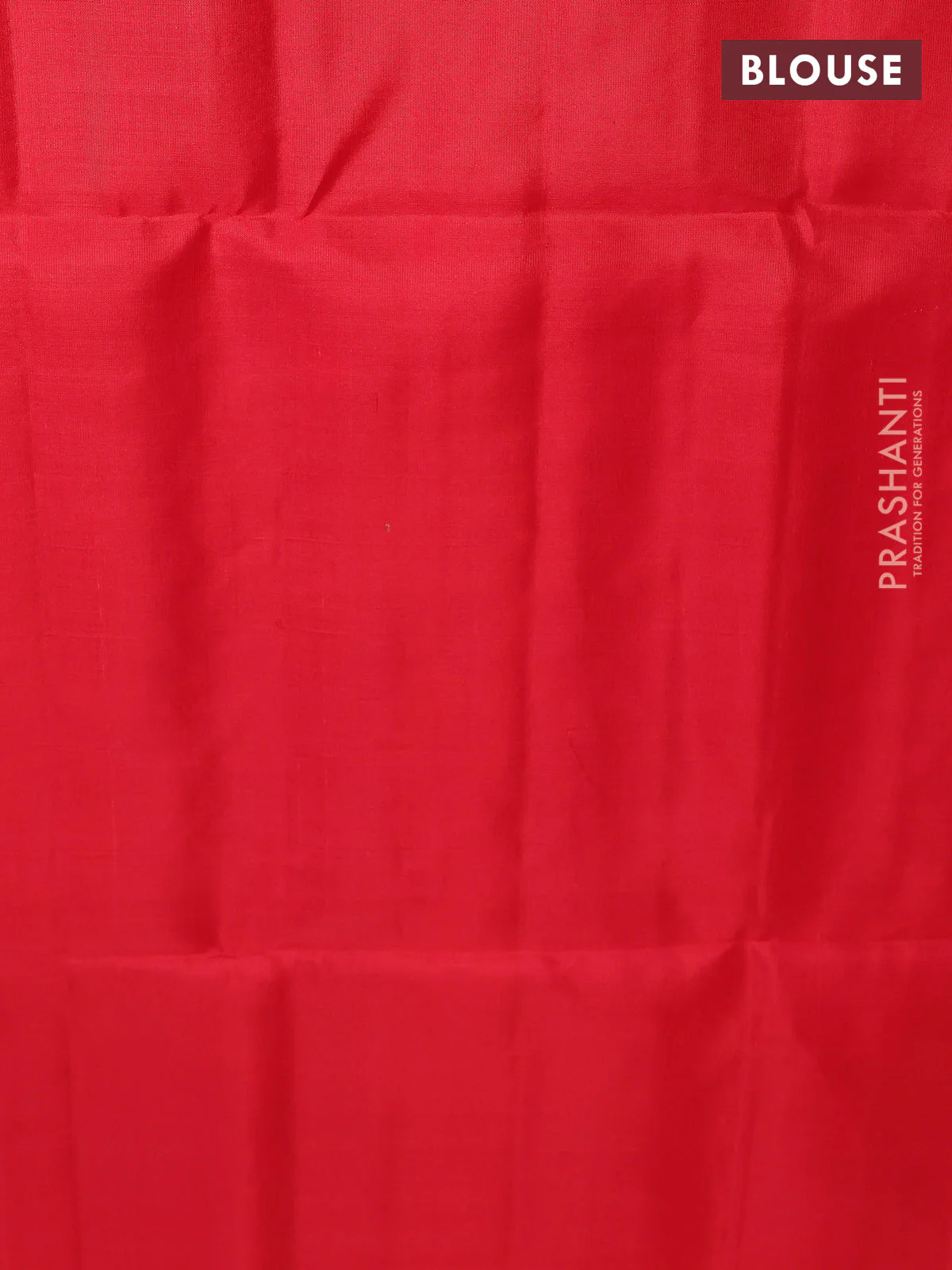 Pure soft silk saree red with allover zari weaves in borderless style - Image 4