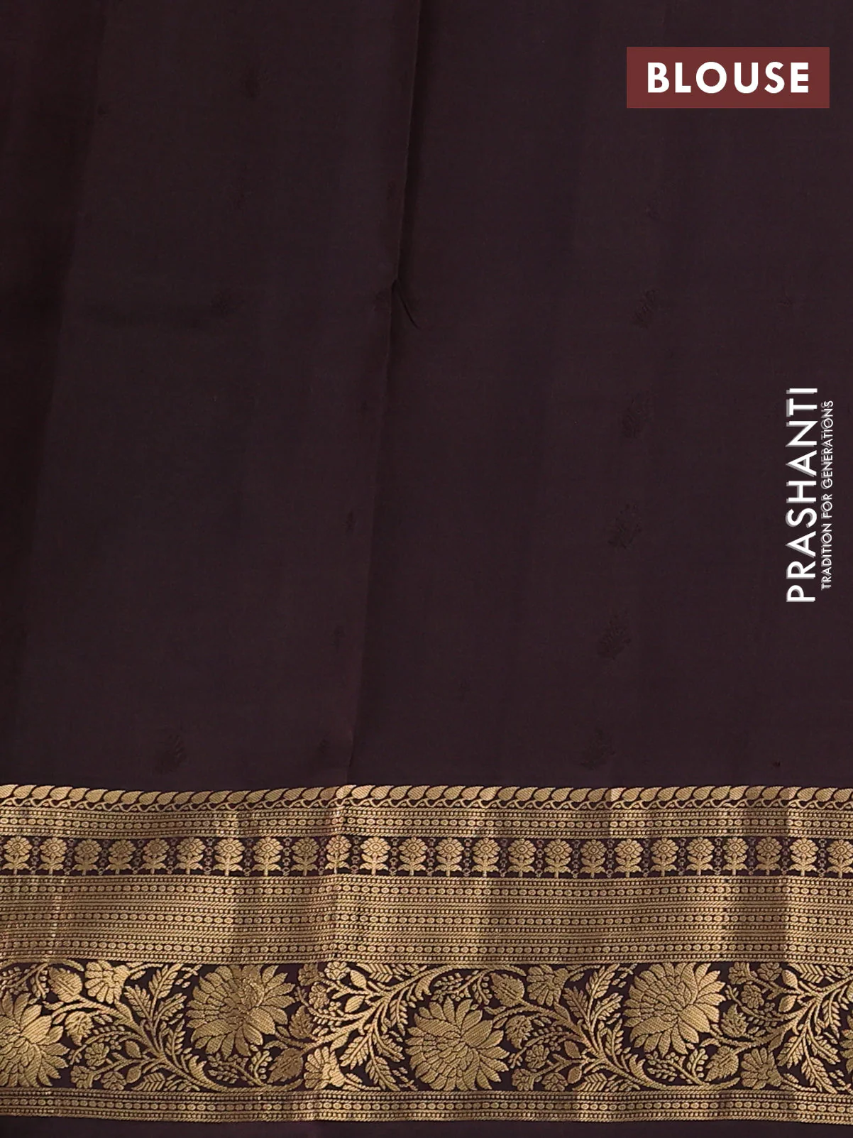 Pure soft silk saree rust shade and coffee brown with allover zari woven buttas and rich zari woven border - Image 3