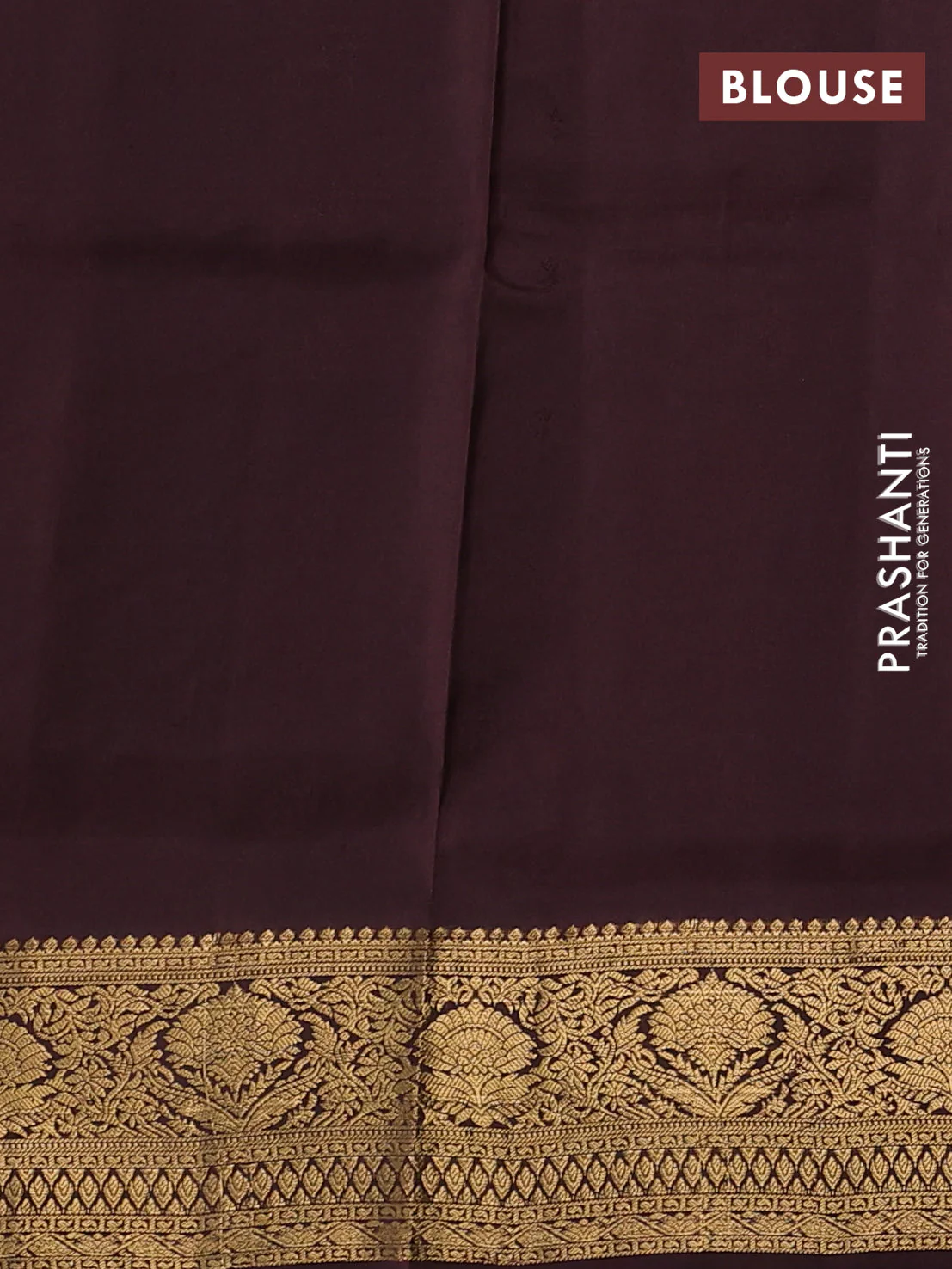 Pure soft silk saree teal blue shade and coffee brown with allover zari woven buttas and rich zari woven border - Image 3