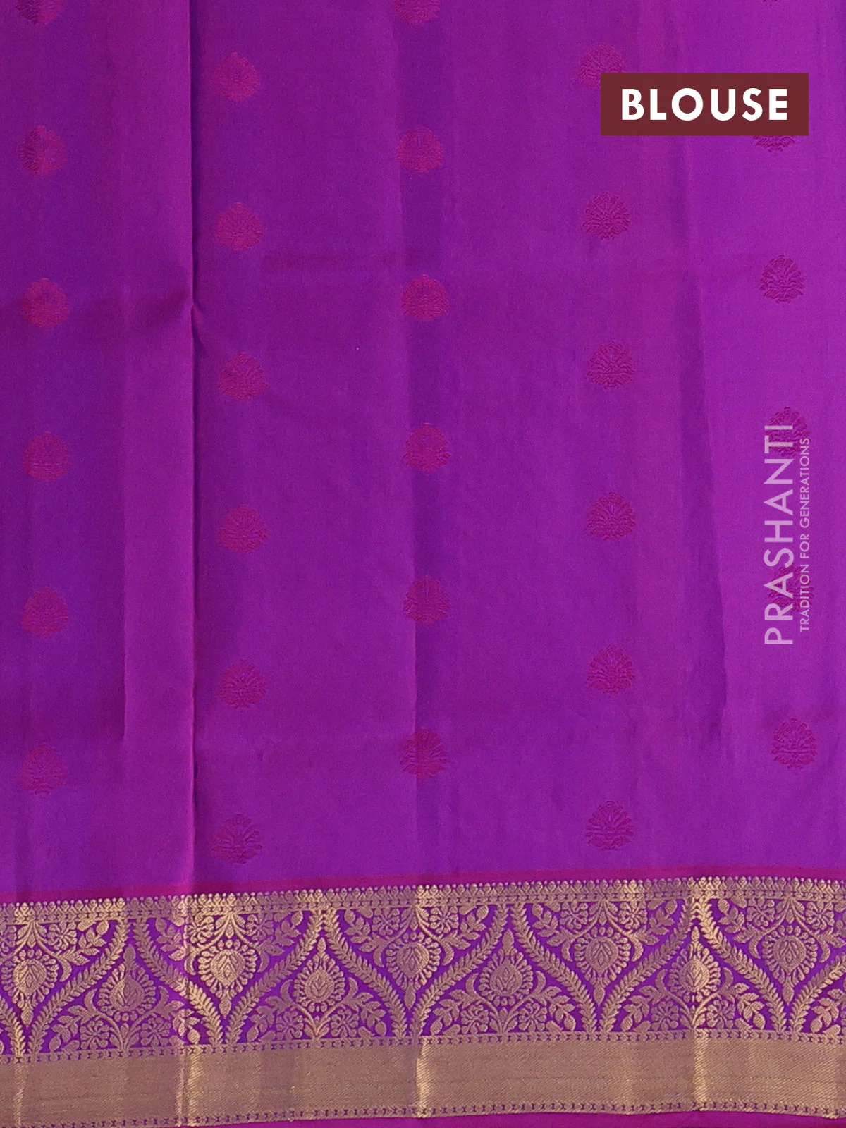 Pure soft silk saree teal blue shade and magenta pink with allover zari woven buttas and zari woven border - Image 3