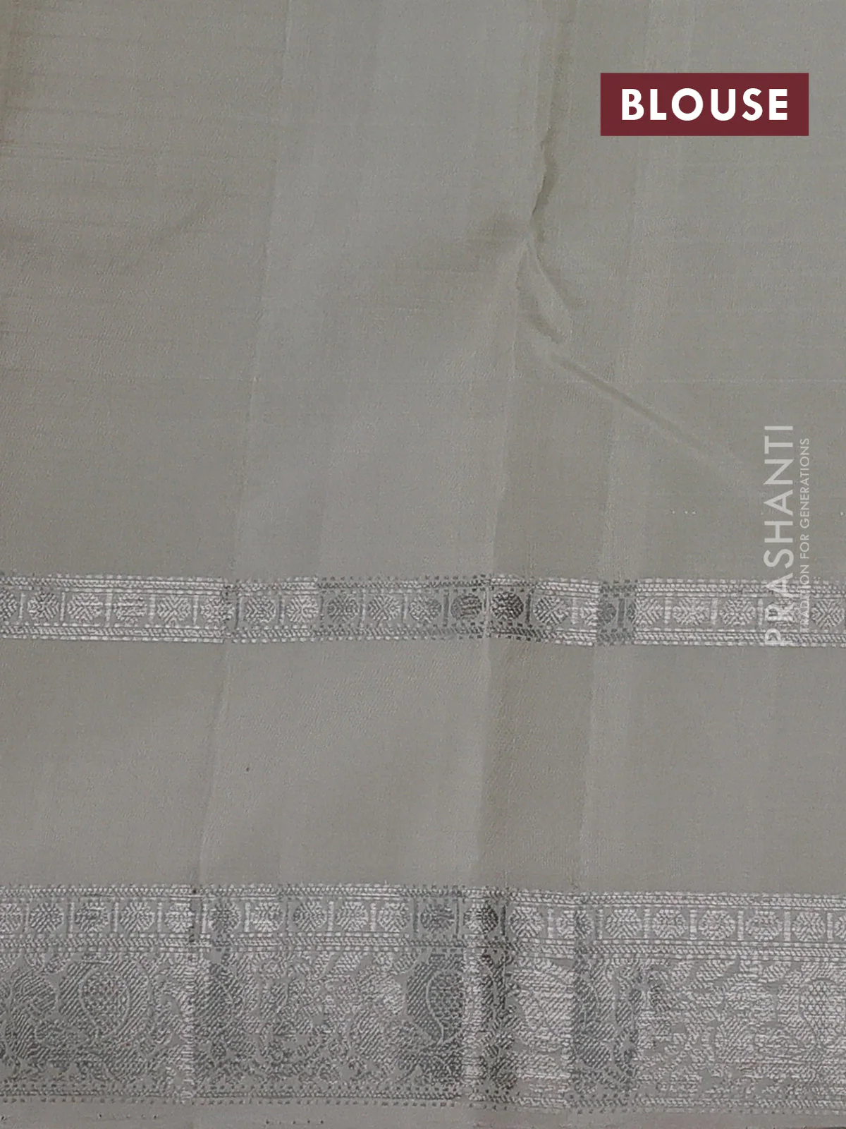 Pure soft silk saree teal green and beige with allover thread checked pattern and rettapet zari woven border - Image 4