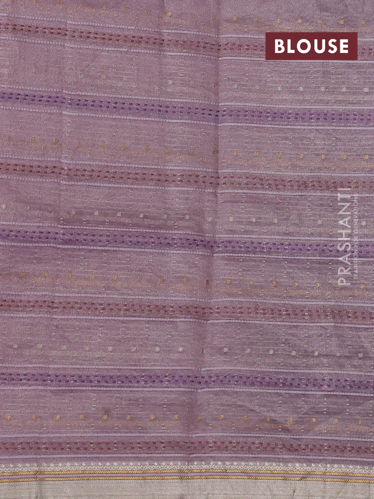 Pure tissue silk saree pastel pink with half & half style kalamkari applique - Image 4