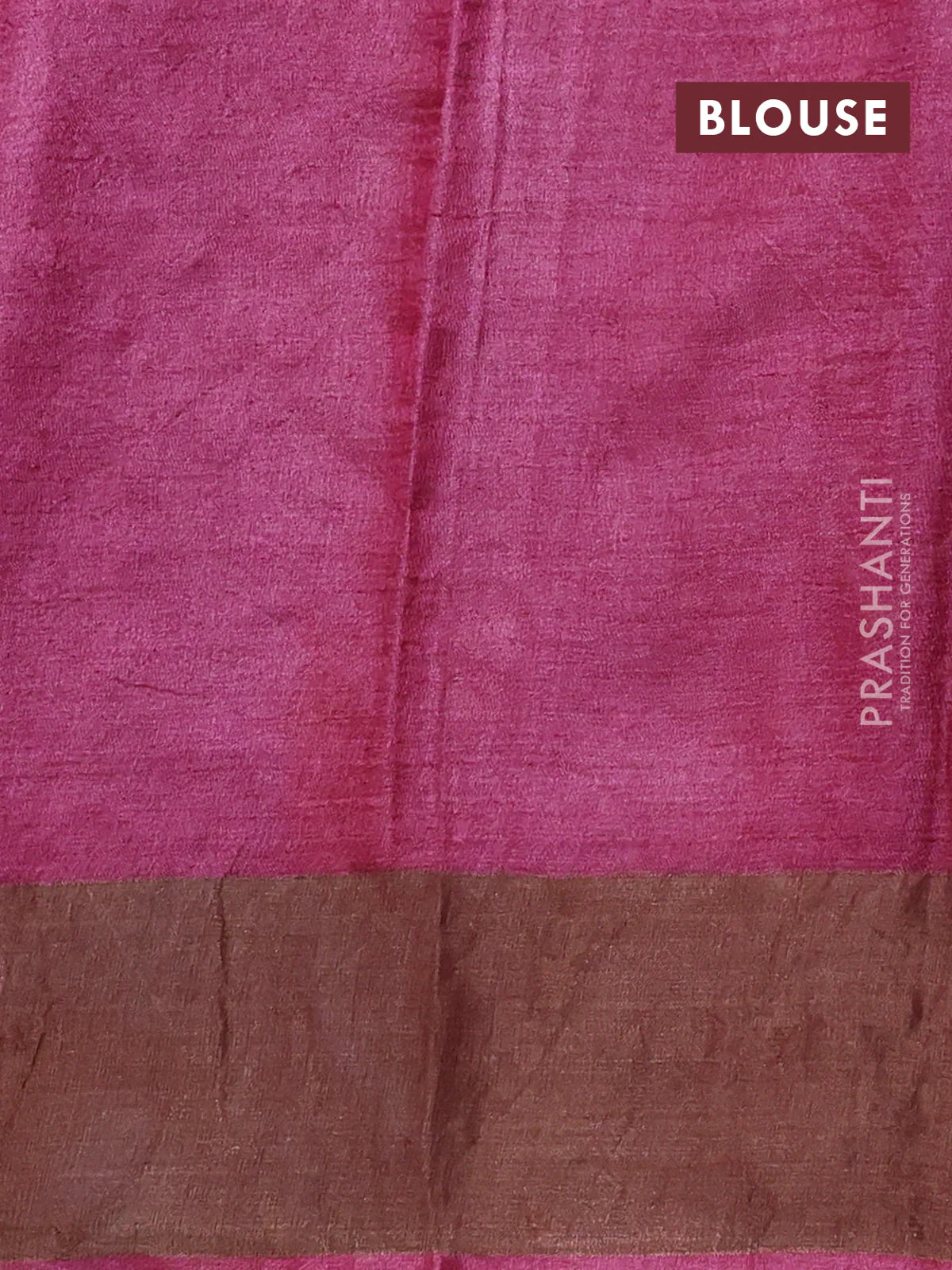 Pure tussar saree multi colour and pink with allover leheriya prints and zari woven border - Image 3